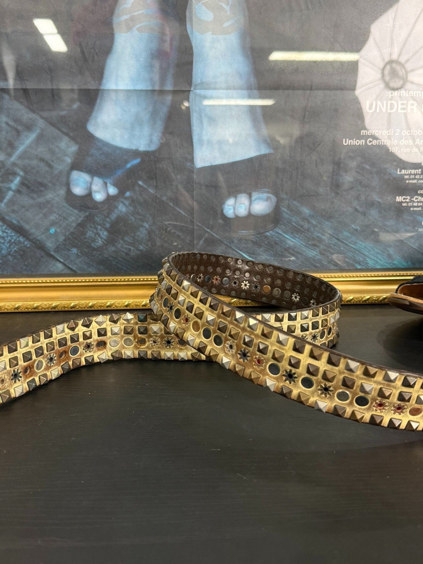 Vintage Vintage Studded Leather Belt Size ONE SIZE - 7 Thumbnail