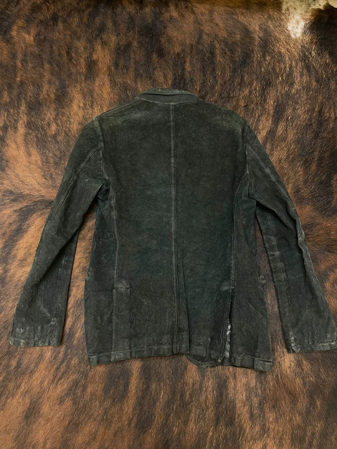 Japanese Brand Backlash Suede Cowhide Leather Blazer Size US L / EU 52-54 / 3 - 9 Thumbnail