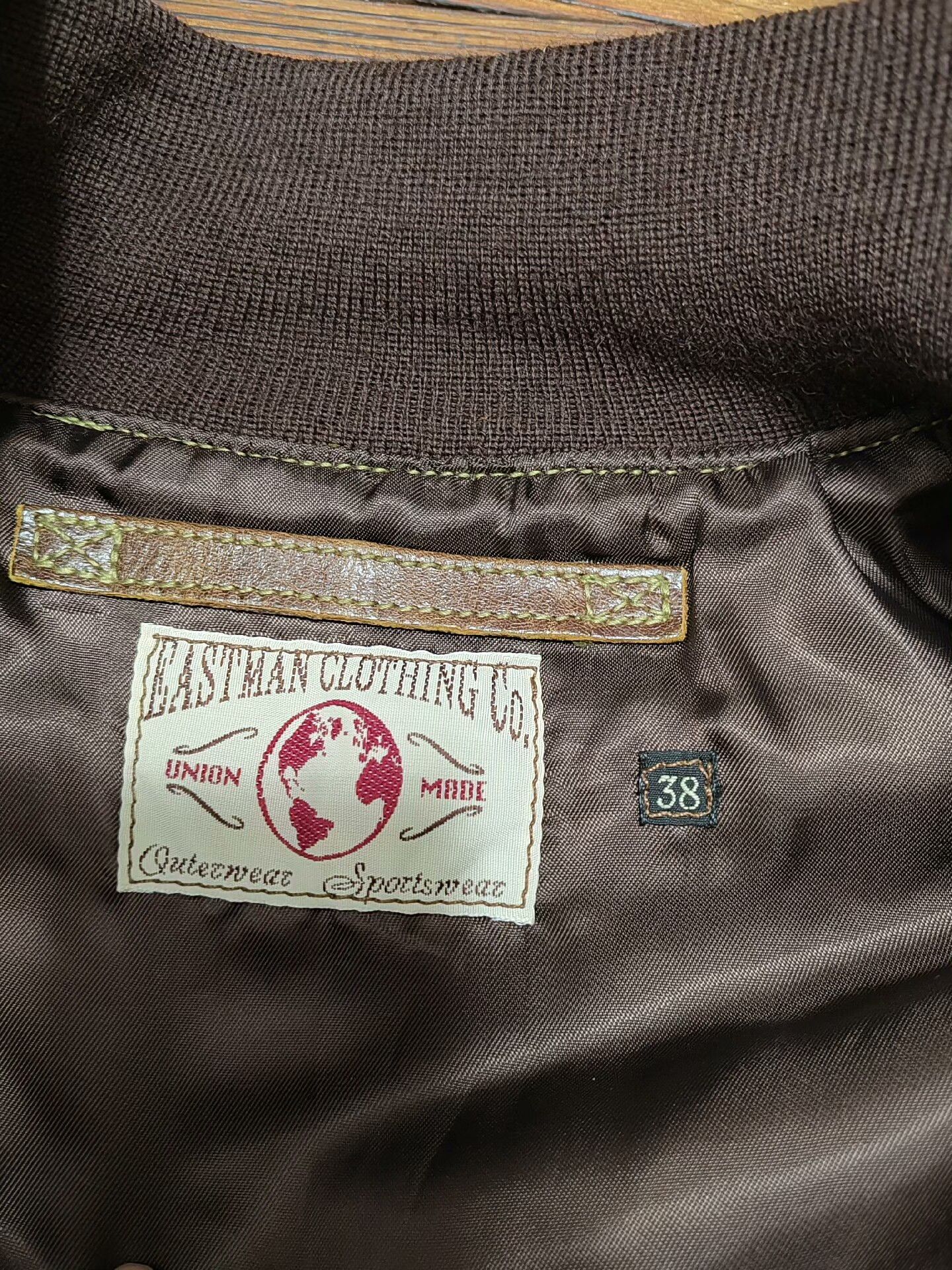 Japanese Brand Eastman A1 Thunderbird Wool Leather Jacket Size US M / EU 48-50 / 2 - 3 Thumbnail