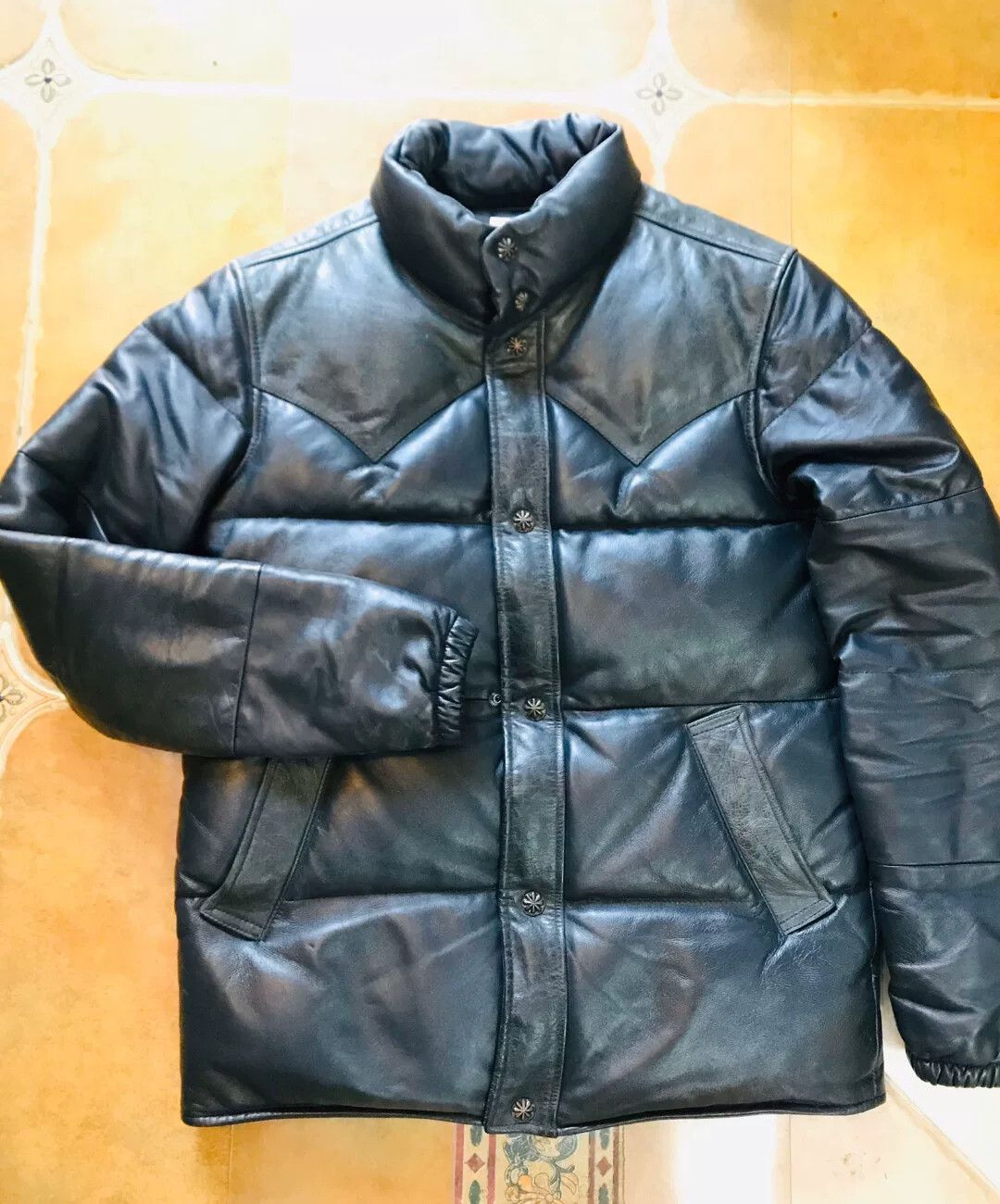 Japanese Brand Japanese Classic Leather Down Jacket Size US S / EU 44-46 / 1 - 2 Thumbnail
