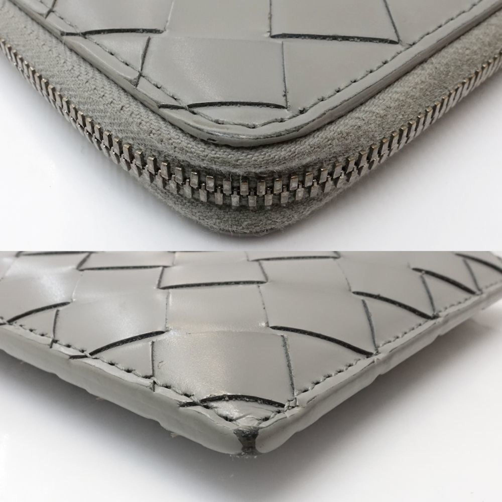 Bottega Veneta BOTTEGA VENETA Wallet/Coin Case 593216 Stamp Square Zip Around Wallet Intrecciato Women's 181911 Size ONE SIZE - 6 Thumbnail