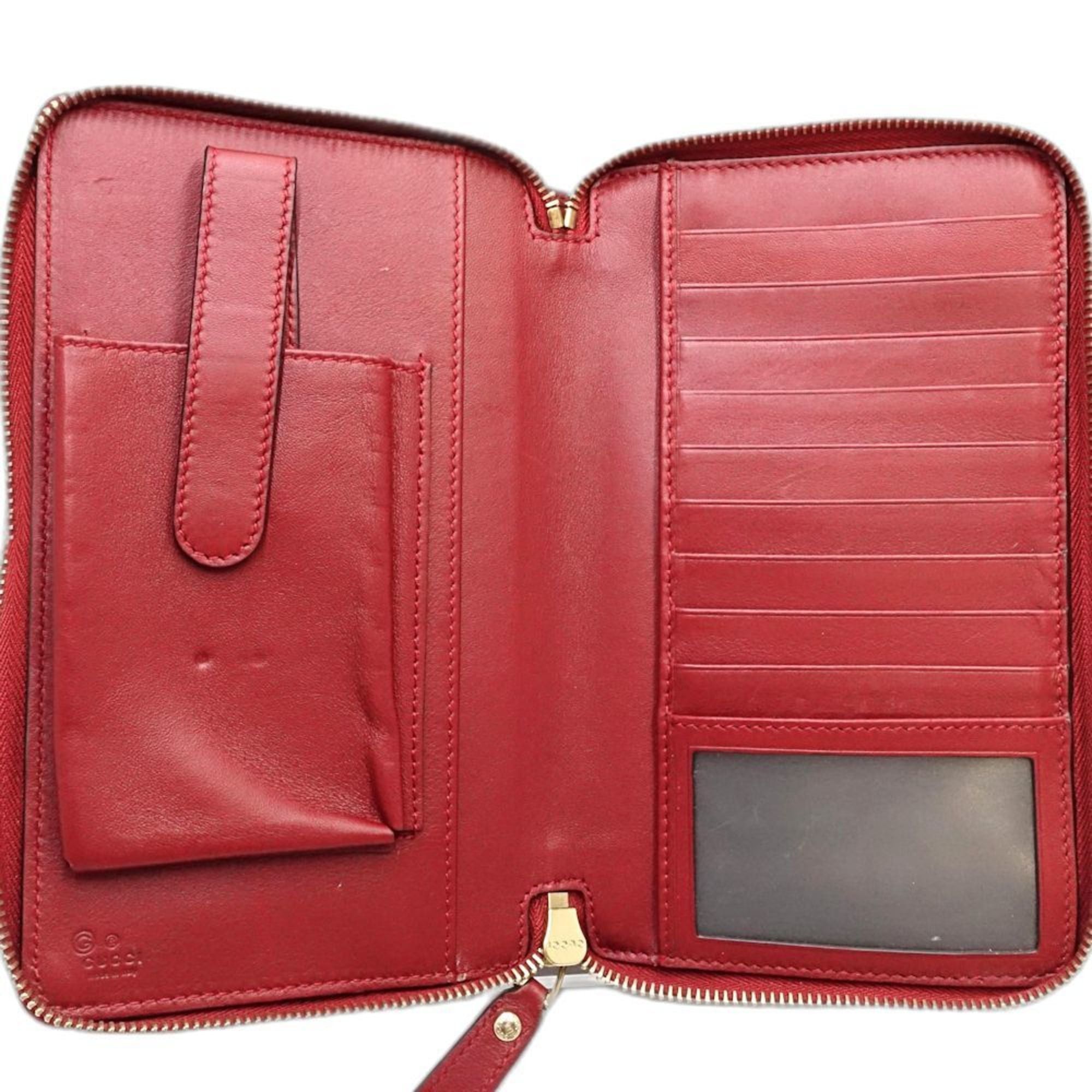 Gucci GUCCI Micro Guccissima Travel Case 544250, Organizer Multi-Case, Leather, Red, Women's, 181879 Size ONE SIZE - 7 Thumbnail