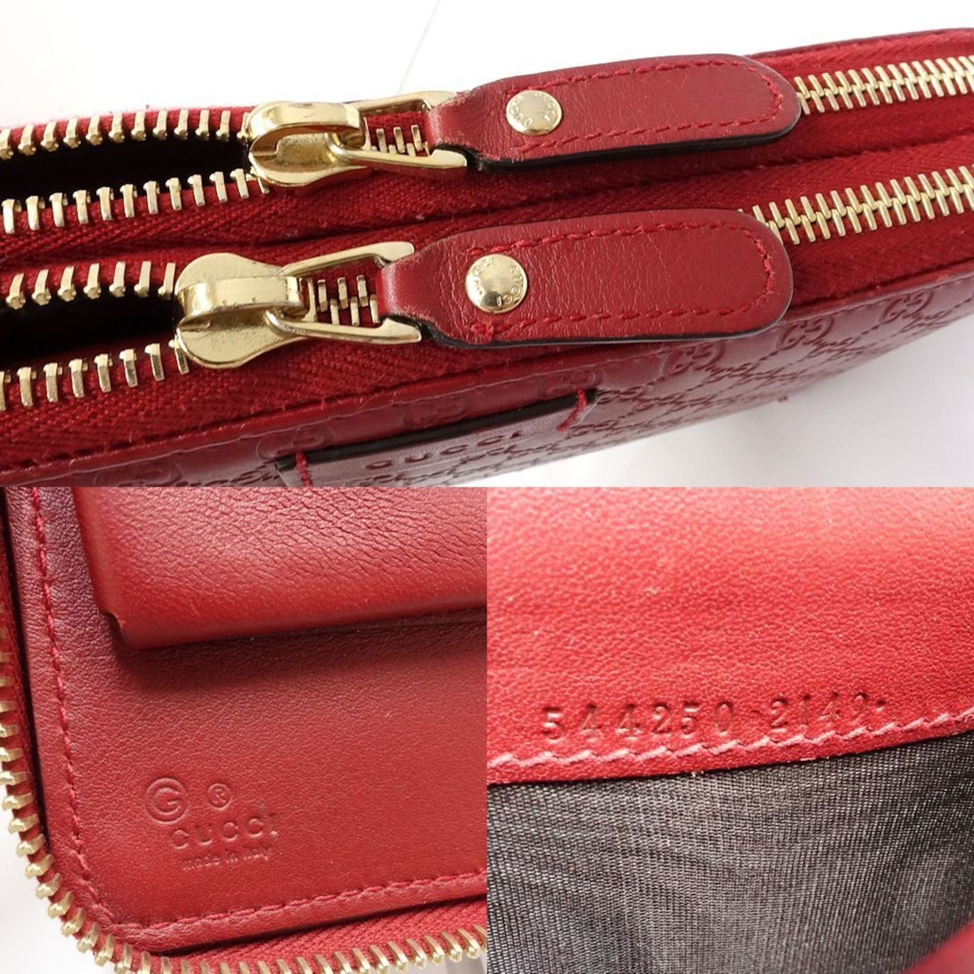 Gucci GUCCI Micro Guccissima Travel Case 544250, Organizer Multi-Case, Leather, Red, Women's, 181879 Size ONE SIZE - 10 Thumbnail