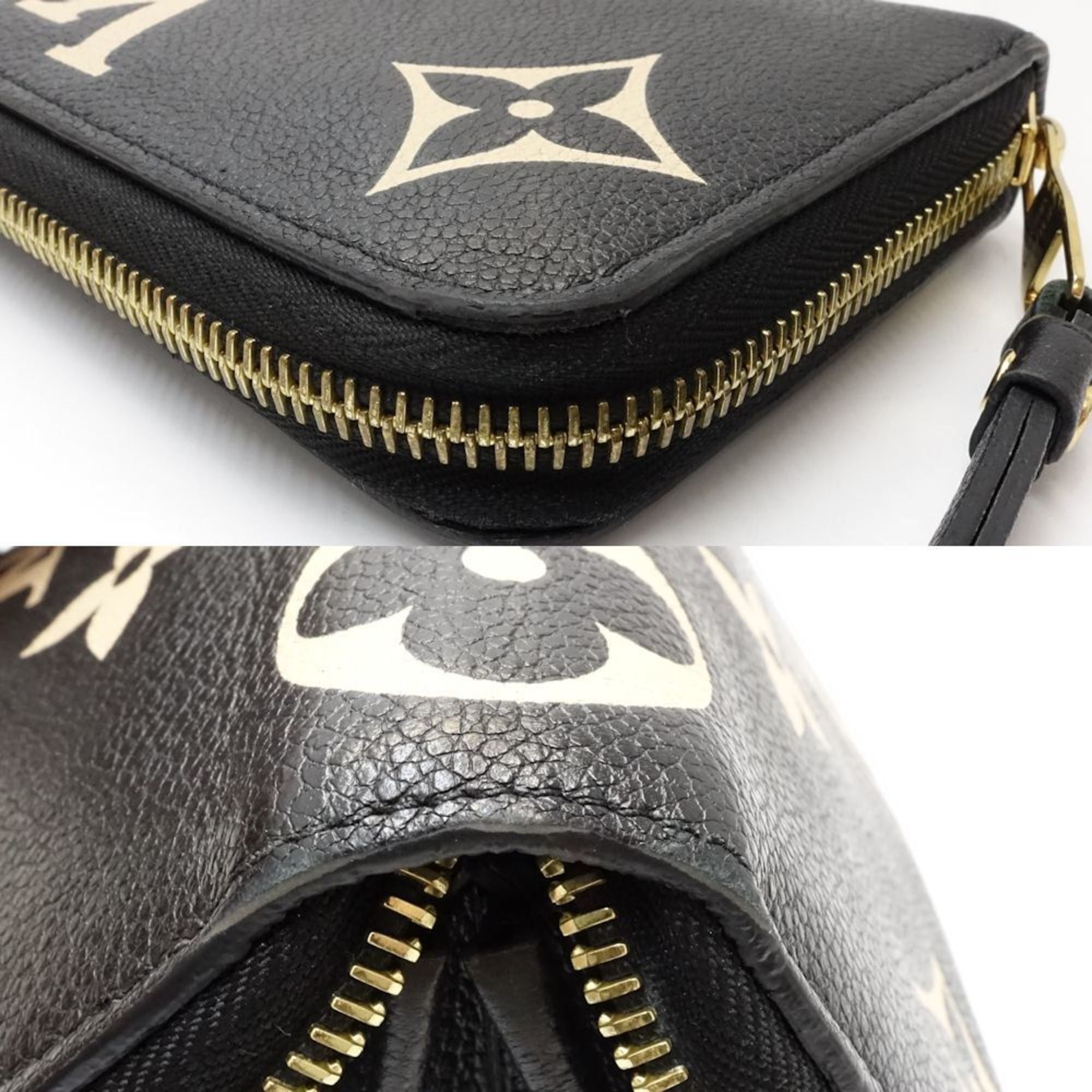 Louis Vuitton Louis Vuitton Zippy Wallet M80481 Monogram Two-tone Empreinte Black Beige Women's 181904 Size ONE SIZE - 4 Thumbnail