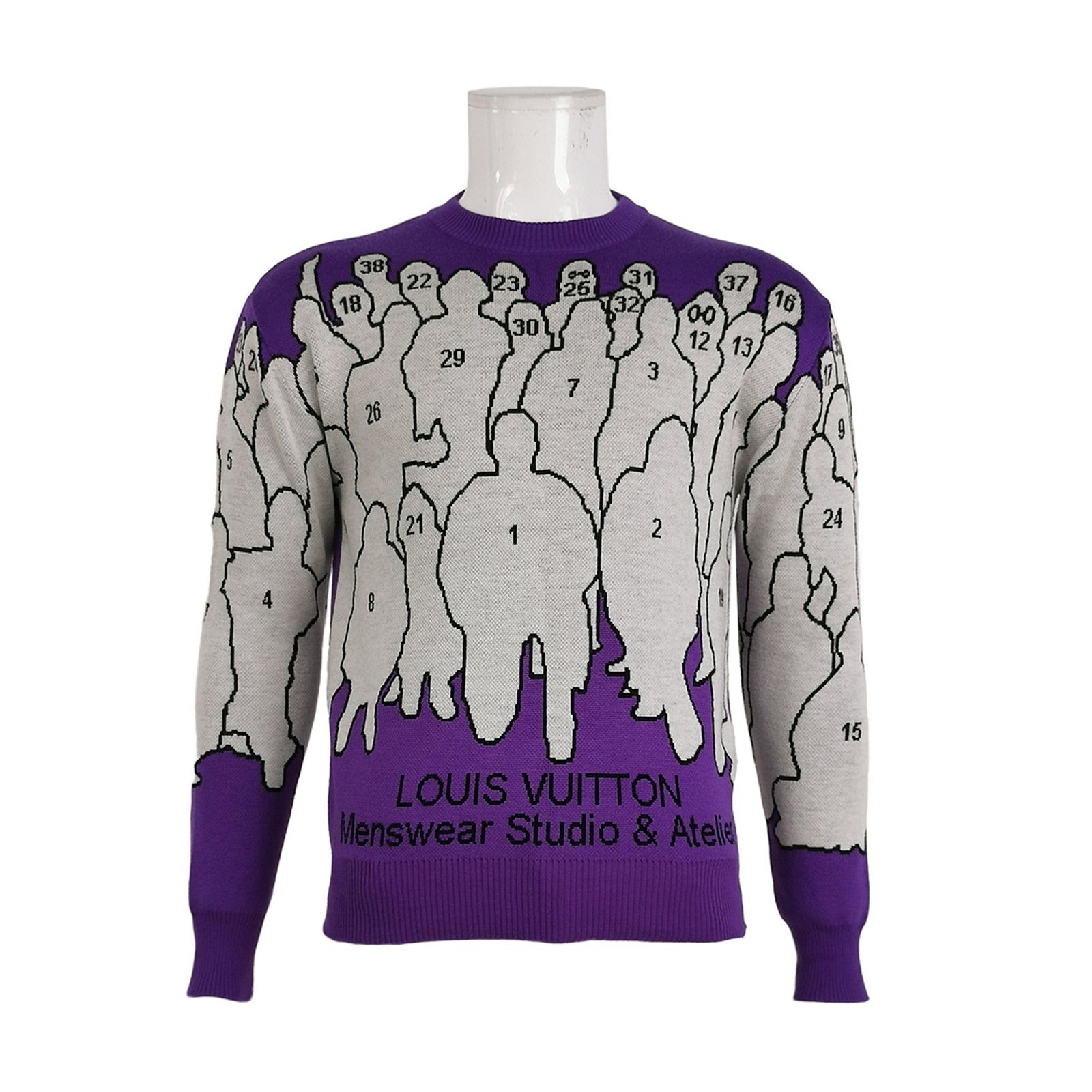 Louis Vuitton Louis Vuitton Wool Colorblock Logo Sweater XS Size US XS / EU 42 / 0 - 2 Thumbnail