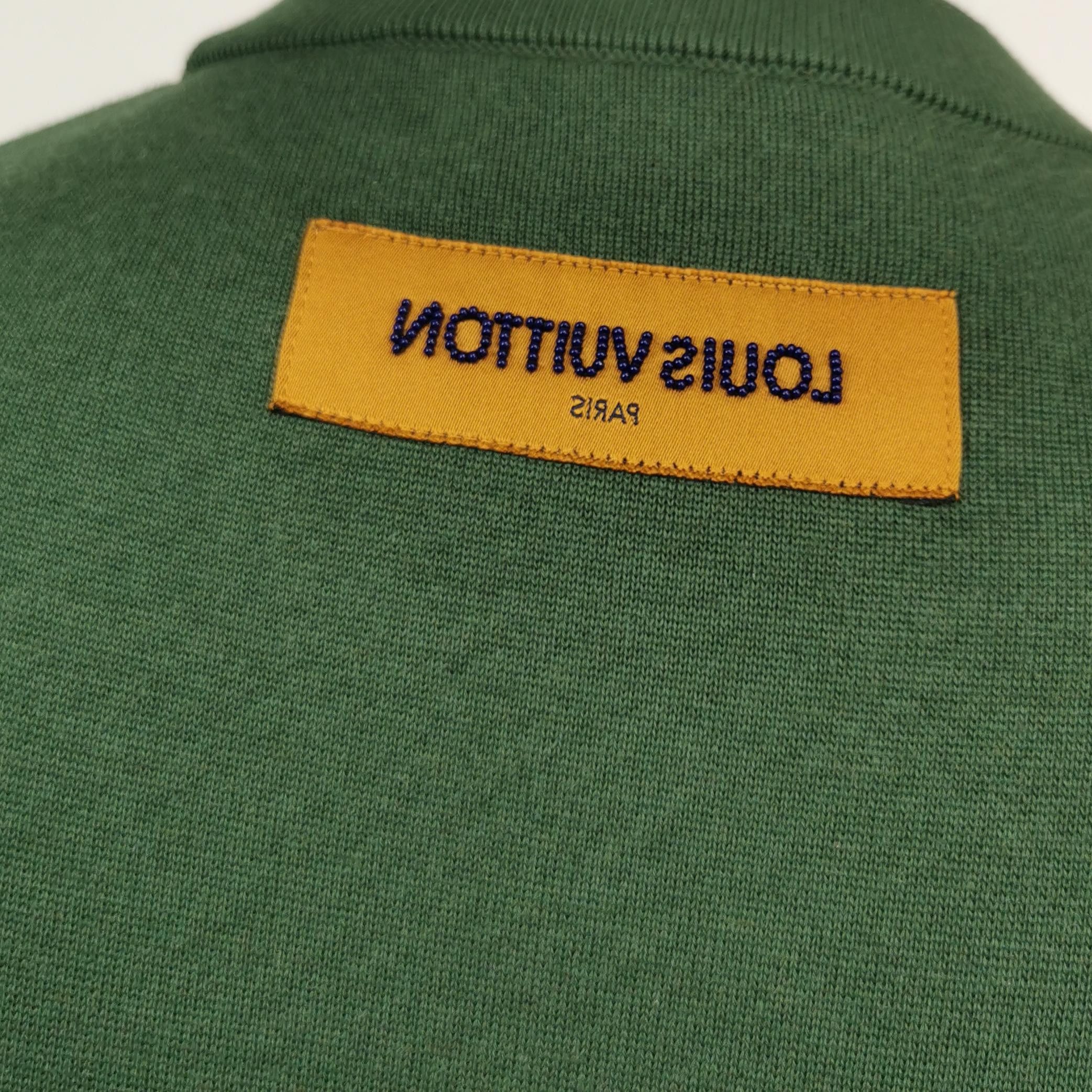 Louis Vuitton Green Patterned Crewneck Sweater Size US S / EU 44-46 / 1 - 6 Thumbnail