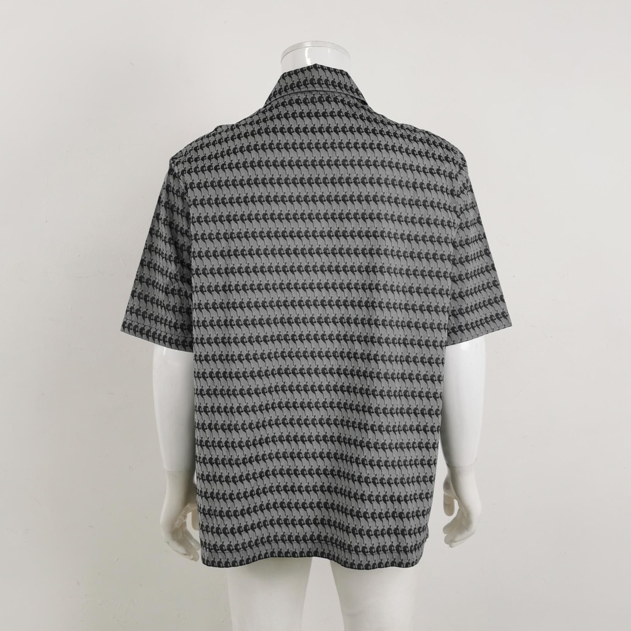 Louis Vuitton Louis Vuitton Gray Houndstooth Short-Sleeve Shirt Size US XXL / EU 58 / 5 - 3 Thumbnail