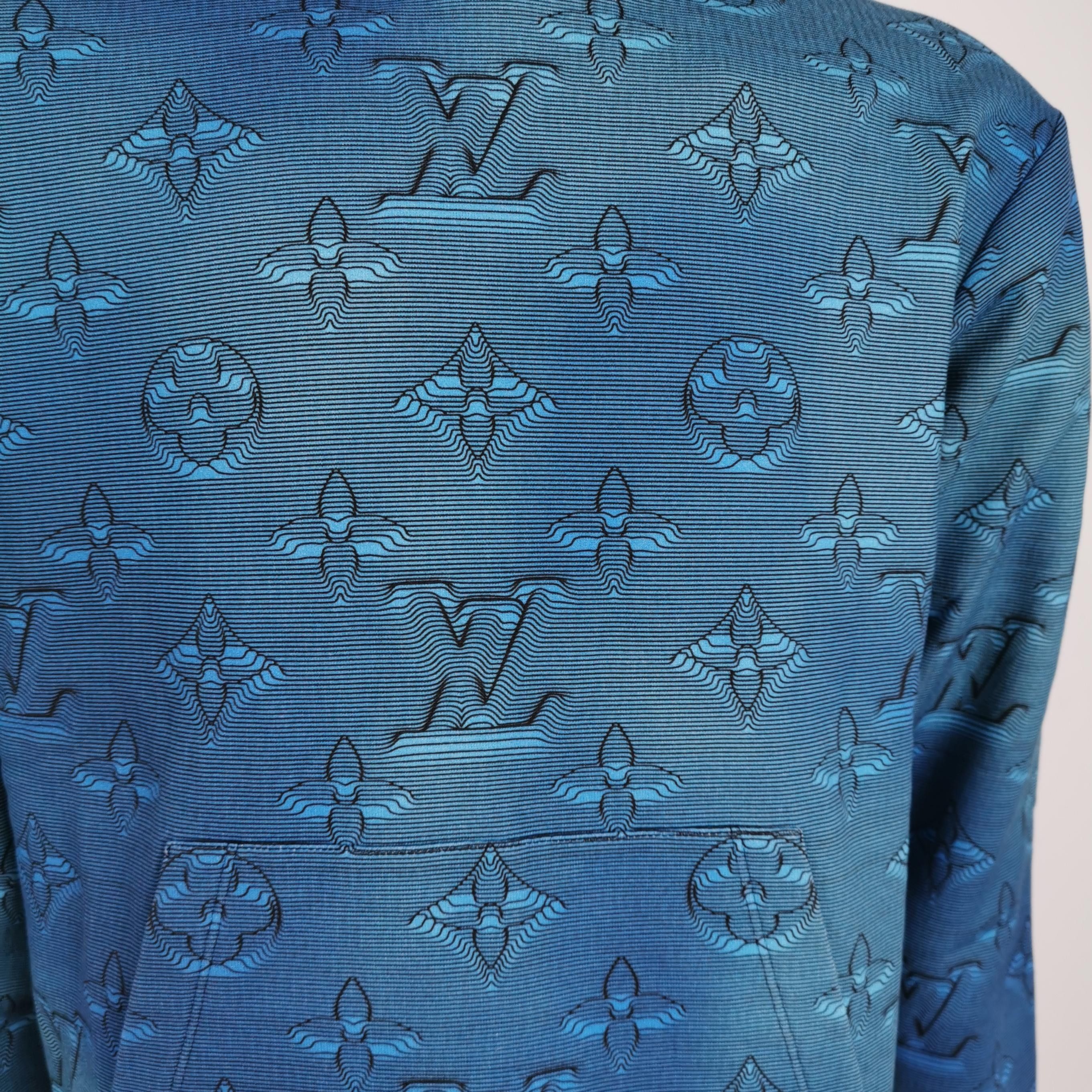 Louis Vuitton Louis Vuitton Monogram Blue Hooded Sweatshirt M Size US M / EU 48-50 / 2 - 6 Thumbnail