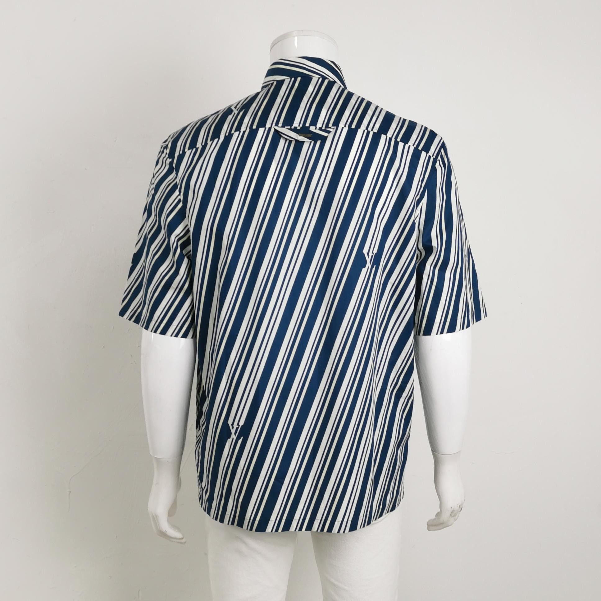 Louis Vuitton Louis Vuitton Striped Cotton Collared Shirt M Size US M / EU 48-50 / 2 - 3 Thumbnail