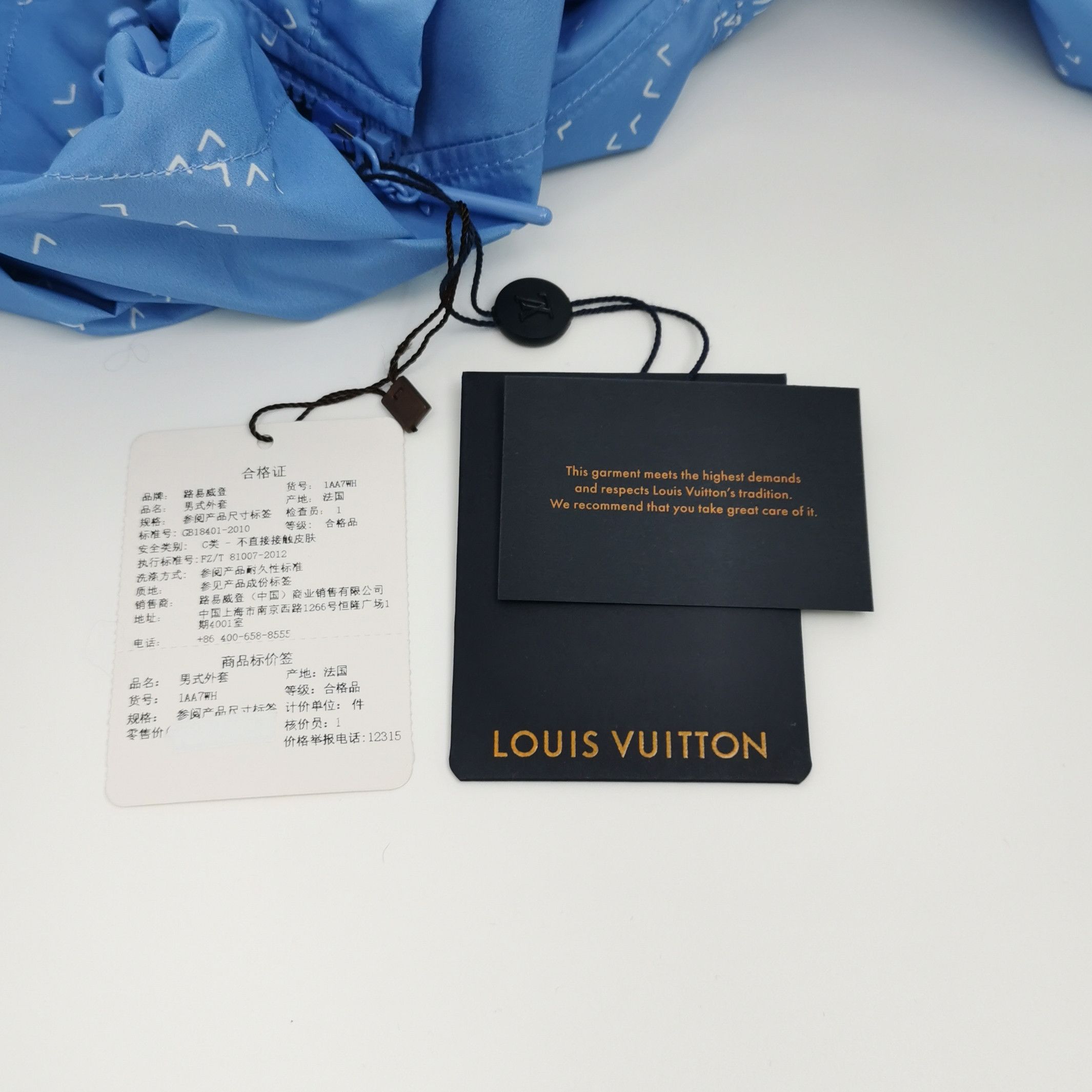 Louis Vuitton Louis Vuitton Blue Patterned Hooded Jacket Size US M / EU 48-50 / 2 - 7 Thumbnail