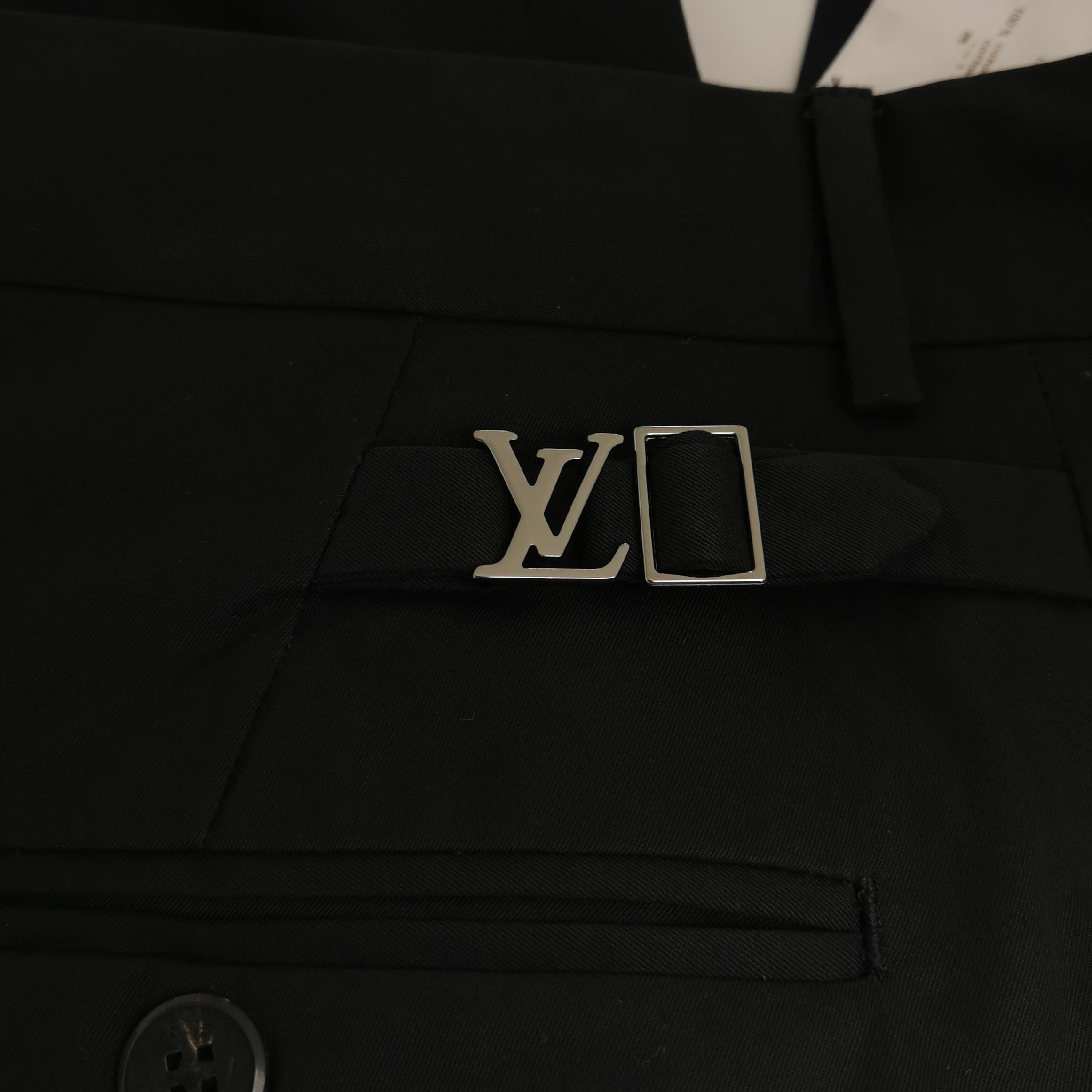 Louis Vuitton Black Straight-Leg Formal Trousers M Size US 27 - 5 Thumbnail