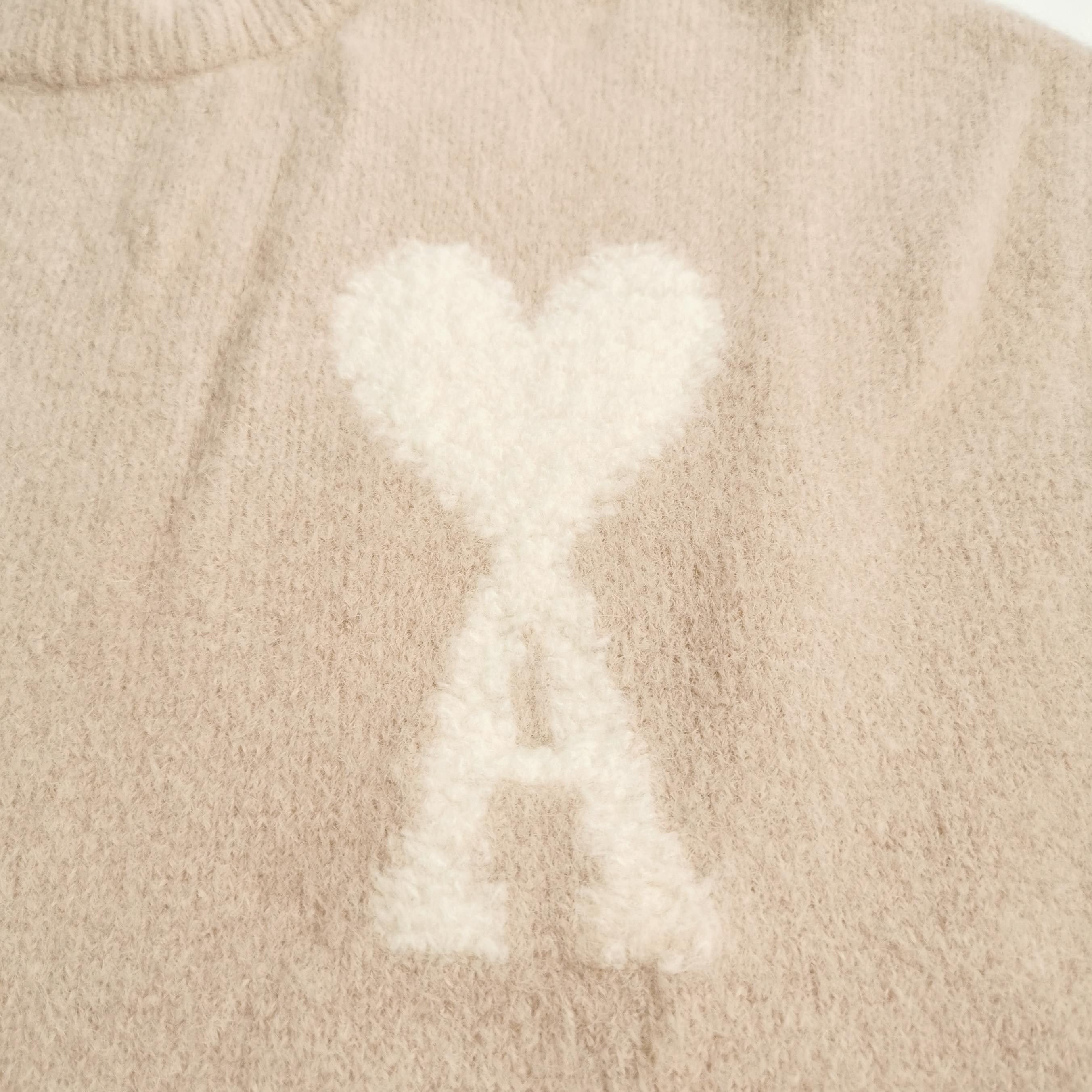 Louis Vuitton AMI Alexandre Mattiussi Alpaca Wool Heart Logo Sweater Size US 30 / EU 46 - 5 Thumbnail