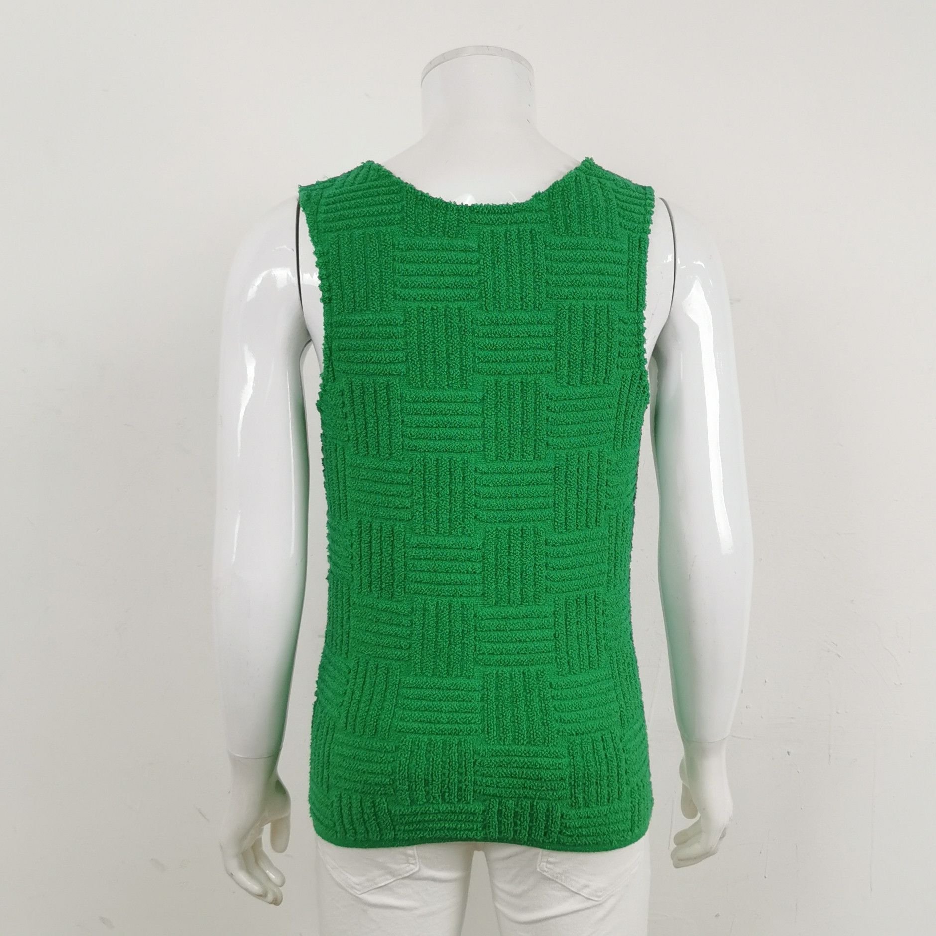 Louis Vuitton Bottega Veneta Green Intrecciato Cotton Vest M Size US XS / EU 42 / 0 - 4 Thumbnail