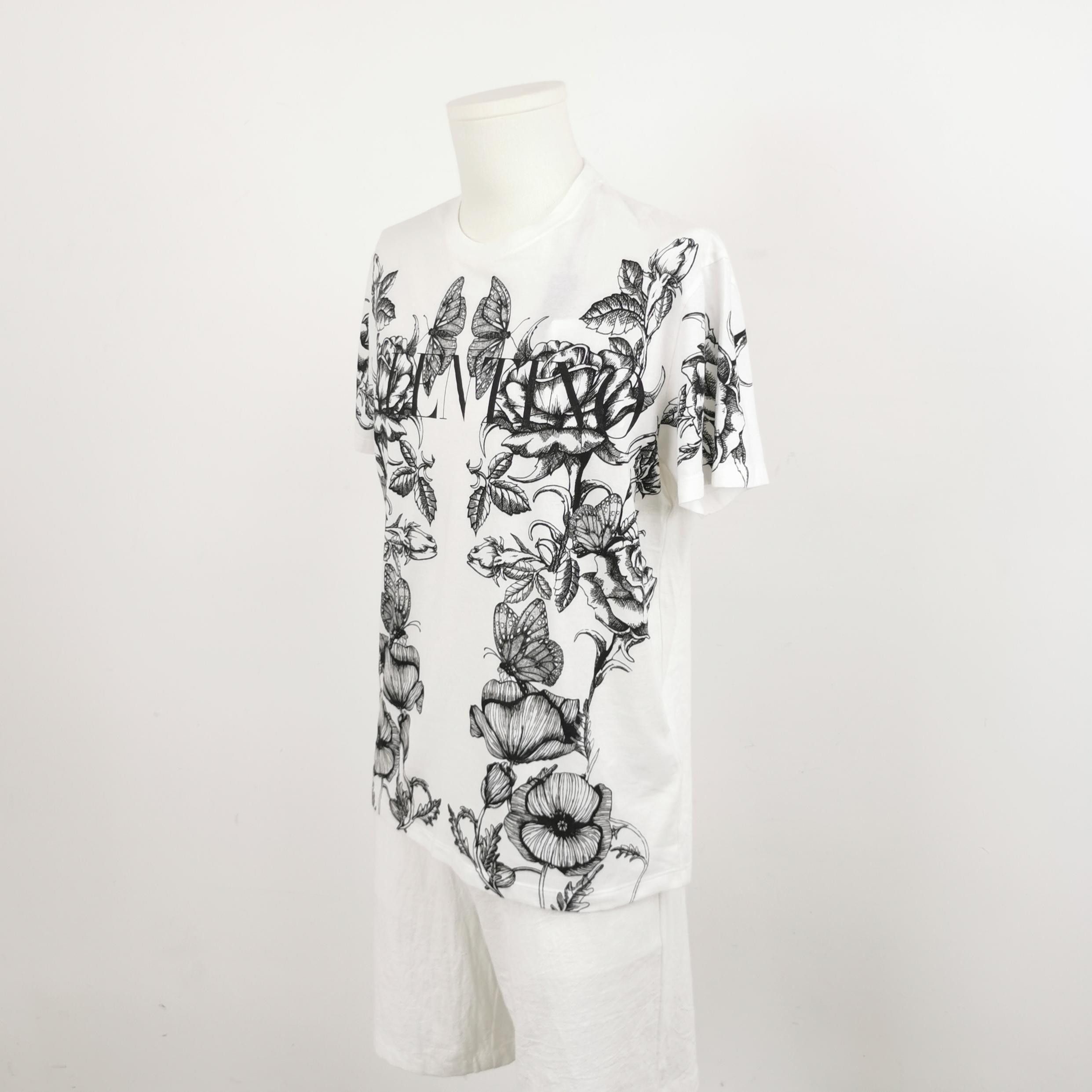 Louis Vuitton Valentino XS Cotton Floral Logo Crewneck T-Shirt Size US S / EU 44-46 / 1 - 4 Thumbnail