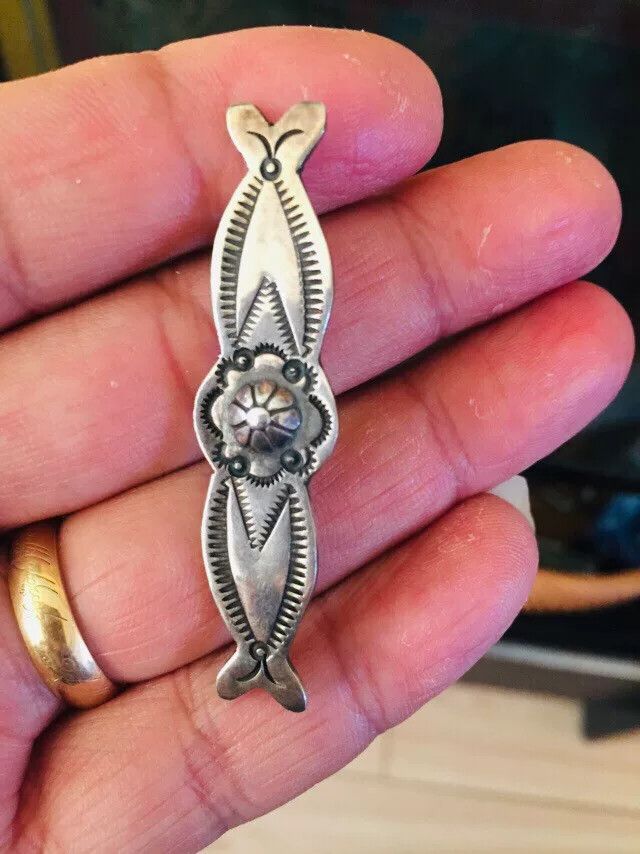 Japanese Brand Navajo Tribal Totem Silver Brooch Size ONE SIZE - 2 Thumbnail