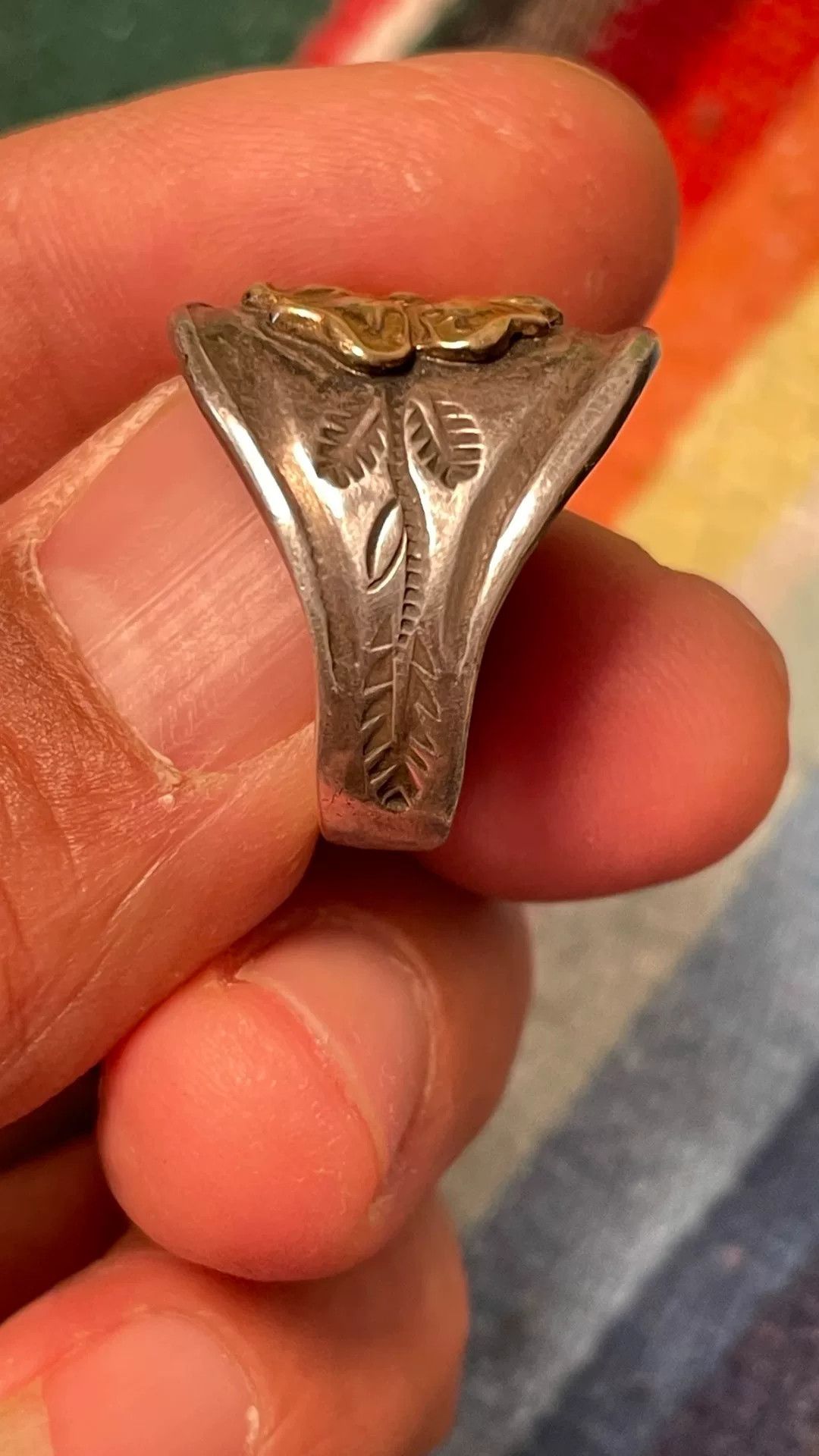 Larry Smith Larry Smith Leaf Stamped Rose Ring Size ONE SIZE - 4 Thumbnail