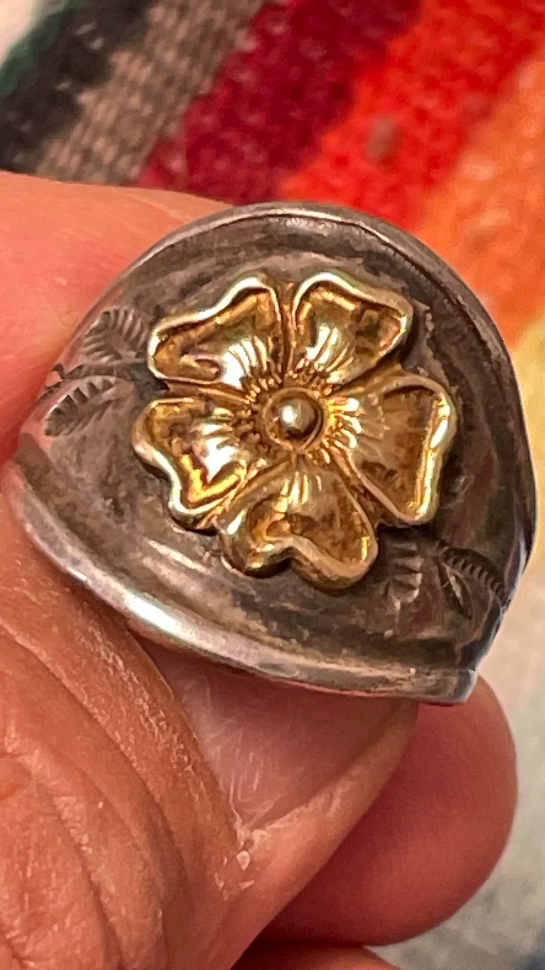 Larry Smith Larry Smith Leaf Stamped Rose Ring Size ONE SIZE - 3 Thumbnail