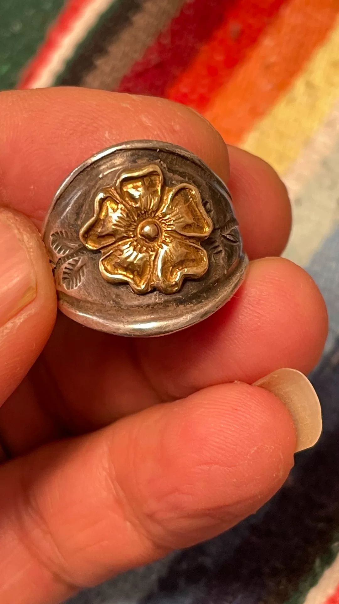 Larry Smith Larry Smith Leaf Stamped Rose Ring Size ONE SIZE - 2 Thumbnail