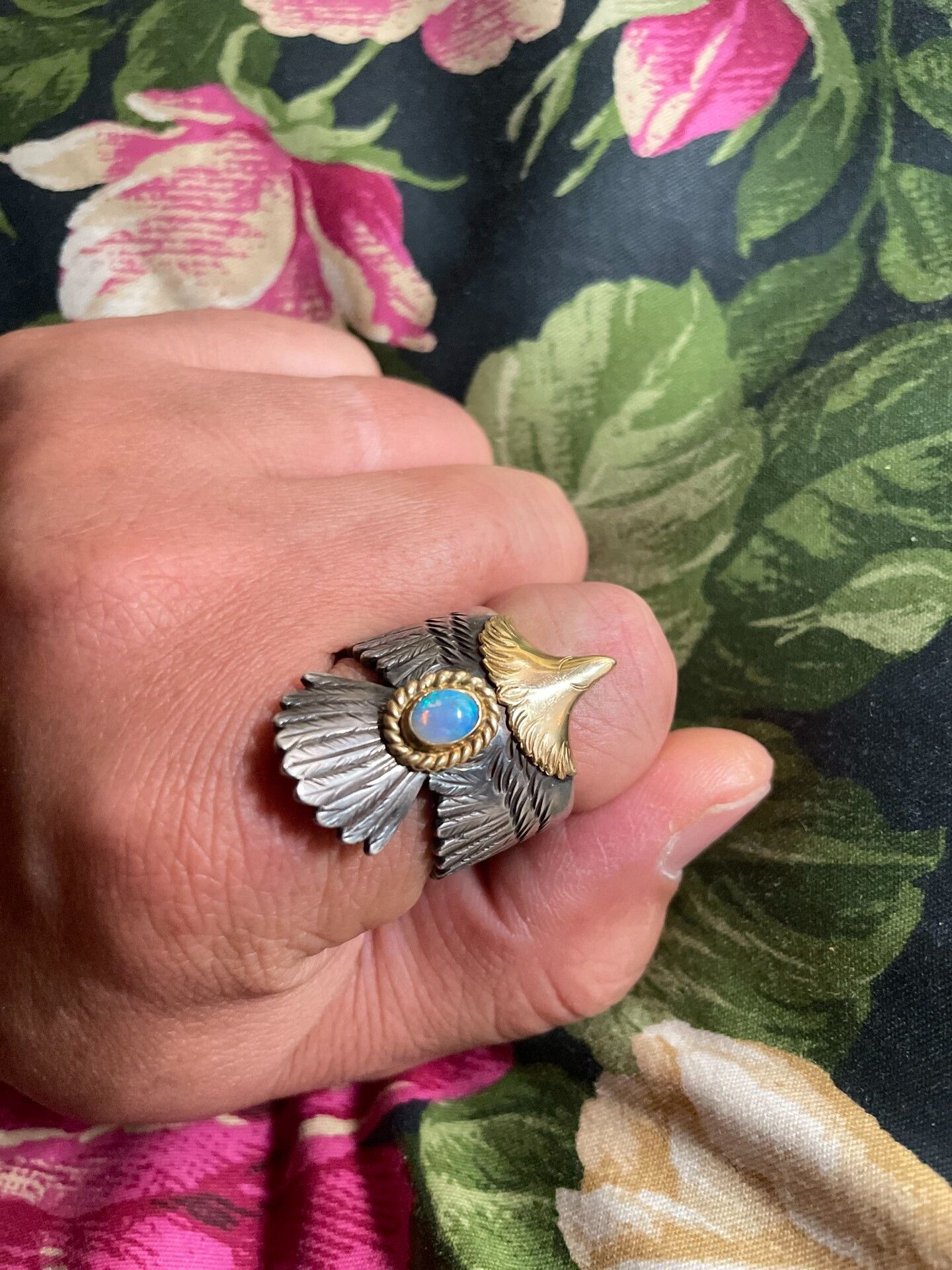 Taro Washimi Taro Washimi Opal Eagle Ring Size ONE SIZE - 2 Thumbnail