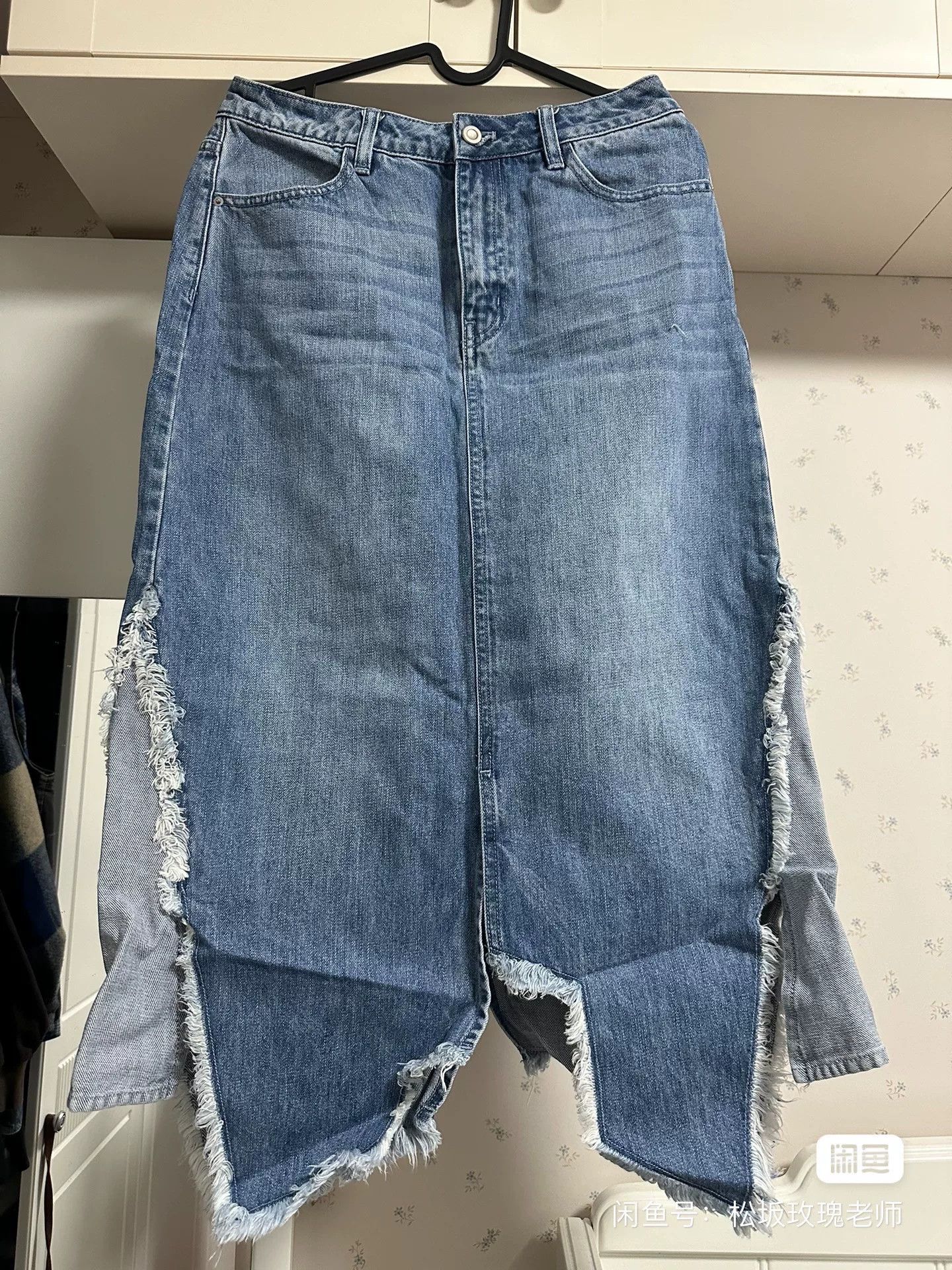 Japanese Brand Stylish Initial Denim Skirt Size XL / US 12-14 / IT 48-50 - 5 Thumbnail