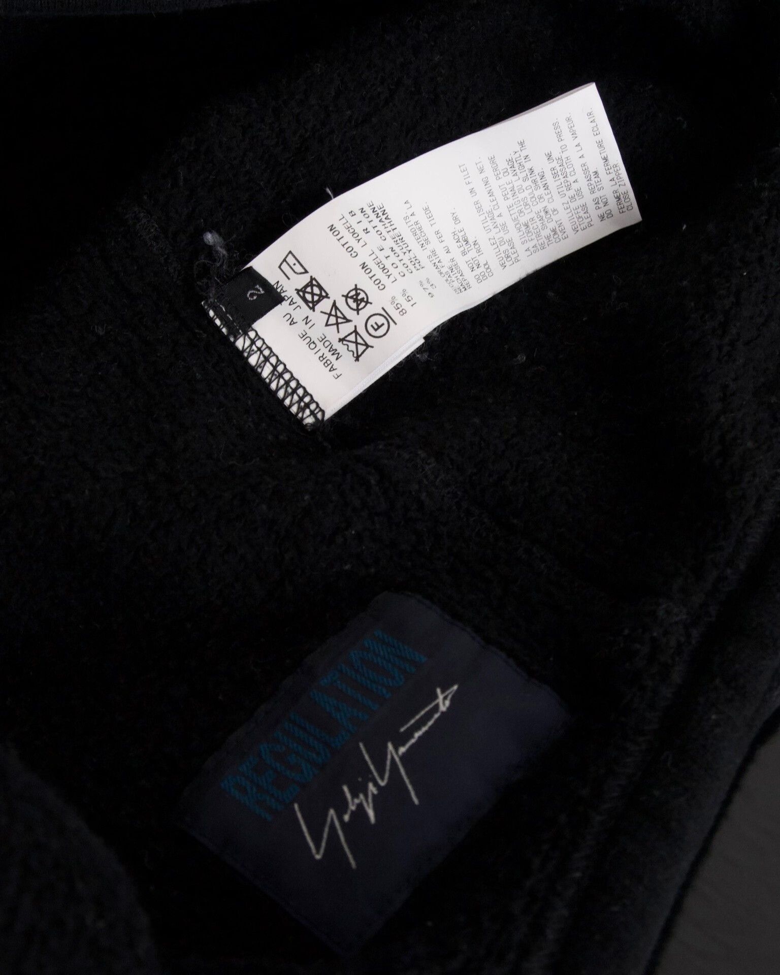 Yohji Yamamoto Yohji Yamamoto Black Zip-Front Hoodie Size XS / US 0-2 / IT 36-38 - 9 Thumbnail