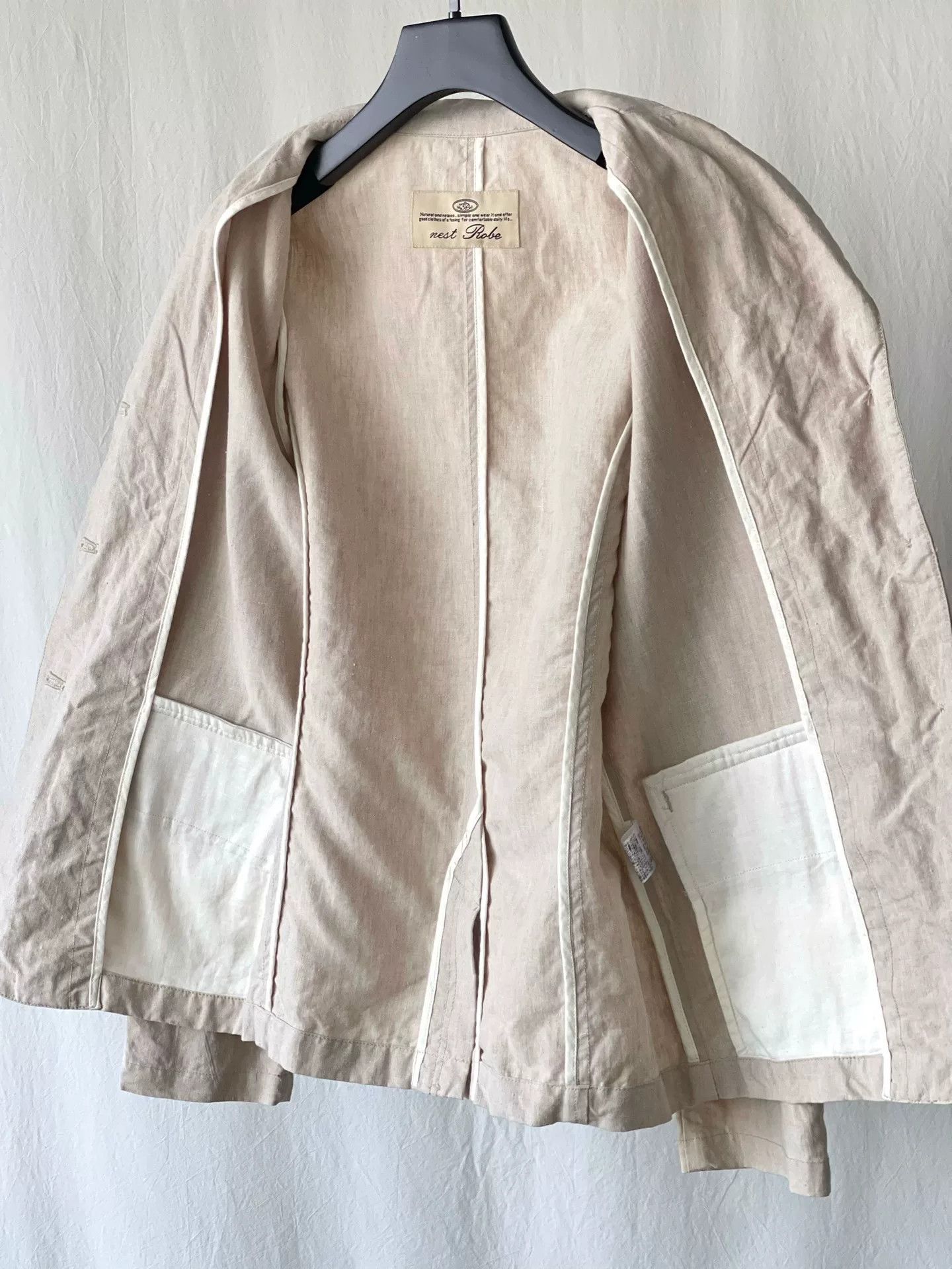 Japanese Brand Natural Linen Suit Jacket Size M / US 6-8 / IT 42-44 - 8 Thumbnail