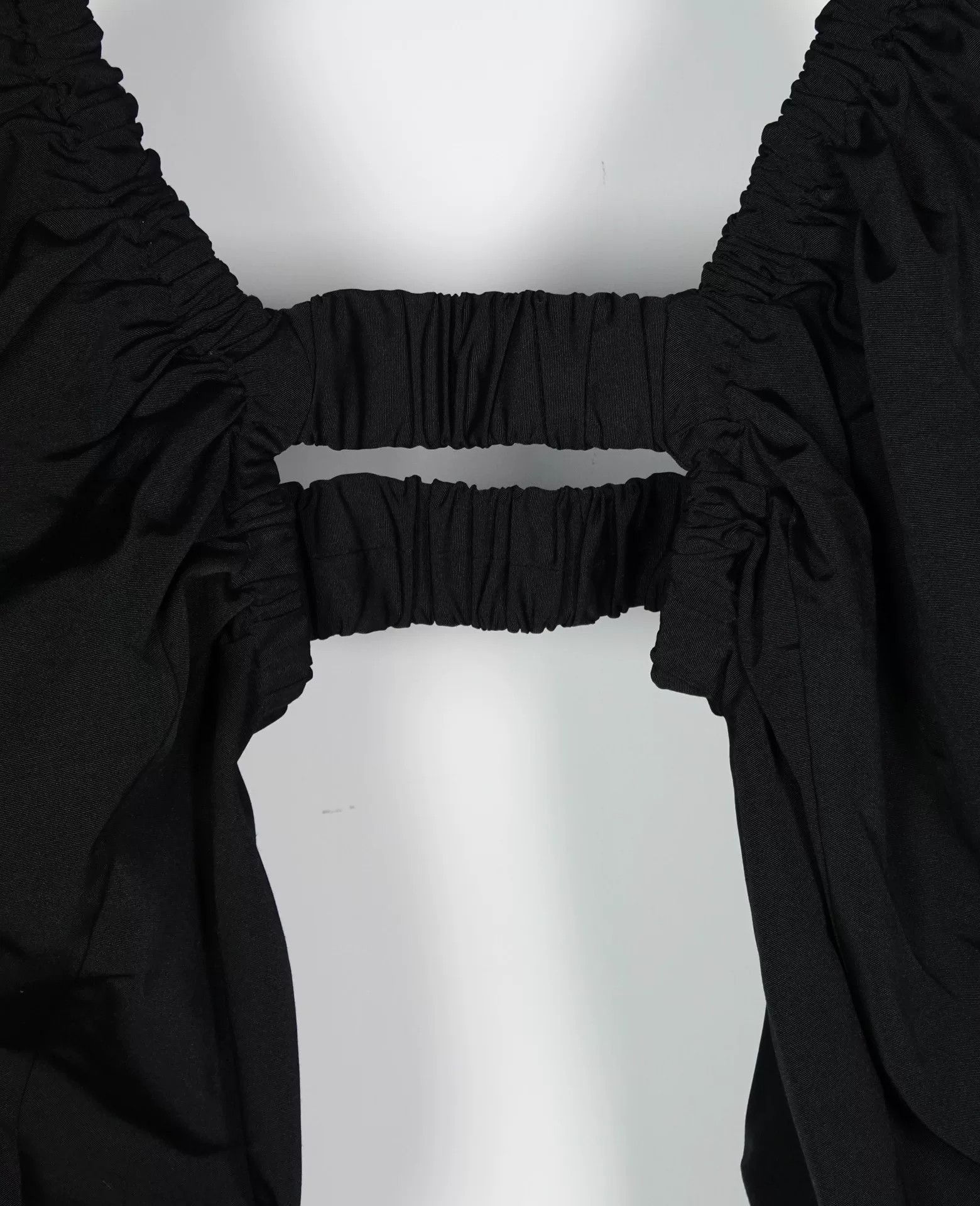 Japanese Brand Black Puff Sleeve Top by HAENGNAE Size M / US 6-8 / IT 42-44 - 8 Thumbnail