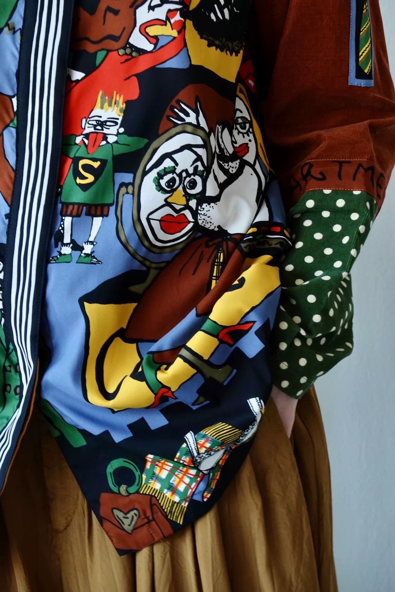 Japanese Brand Vintage Mixed-Material Retro Shirt Size M / US 6-8 / IT 42-44 - 2 Thumbnail
