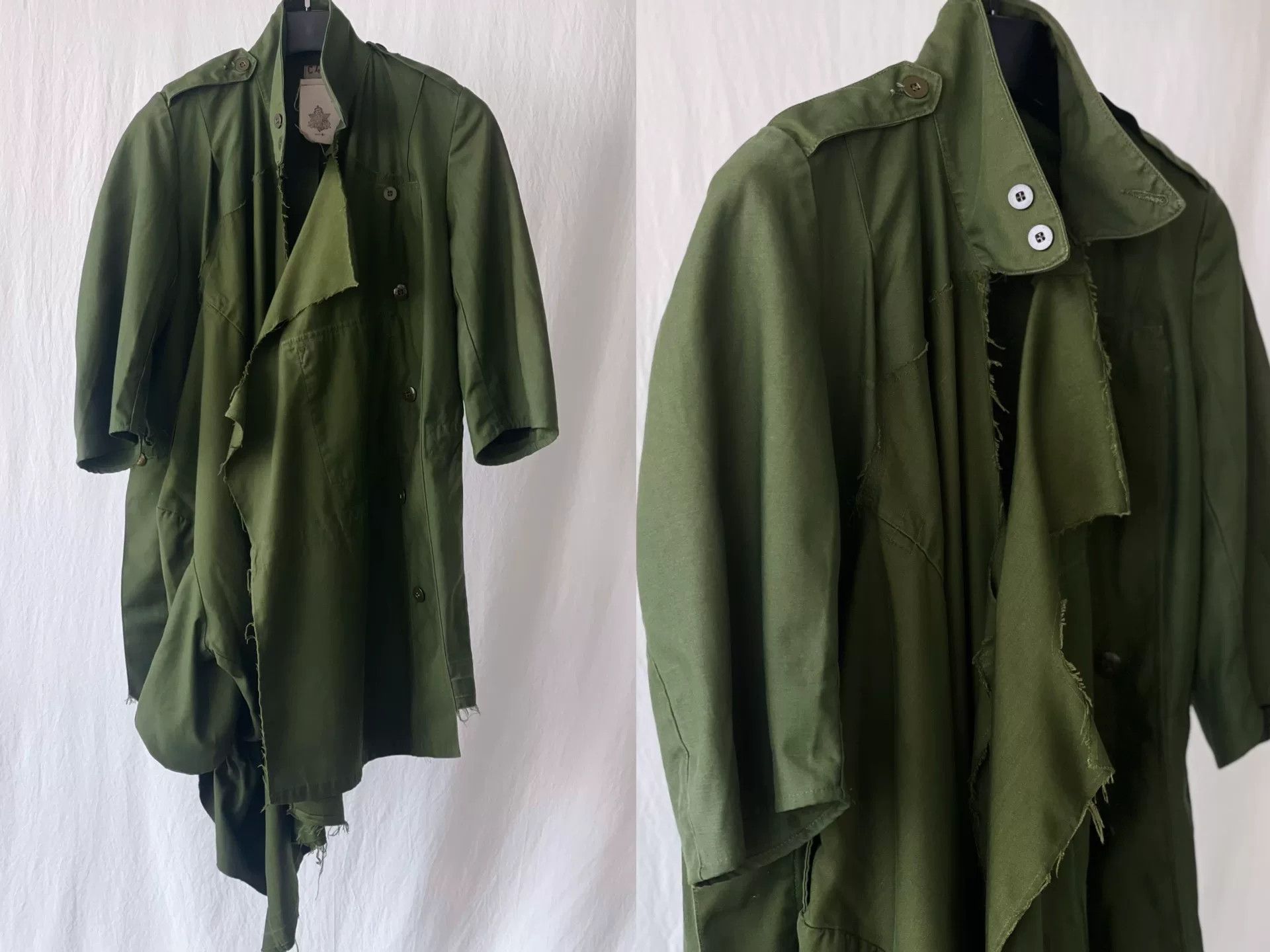 Japanese Brand Deconstructed Military Style Women's Jacket Size M / US 6-8 / IT 42-44 - 2 Thumbnail