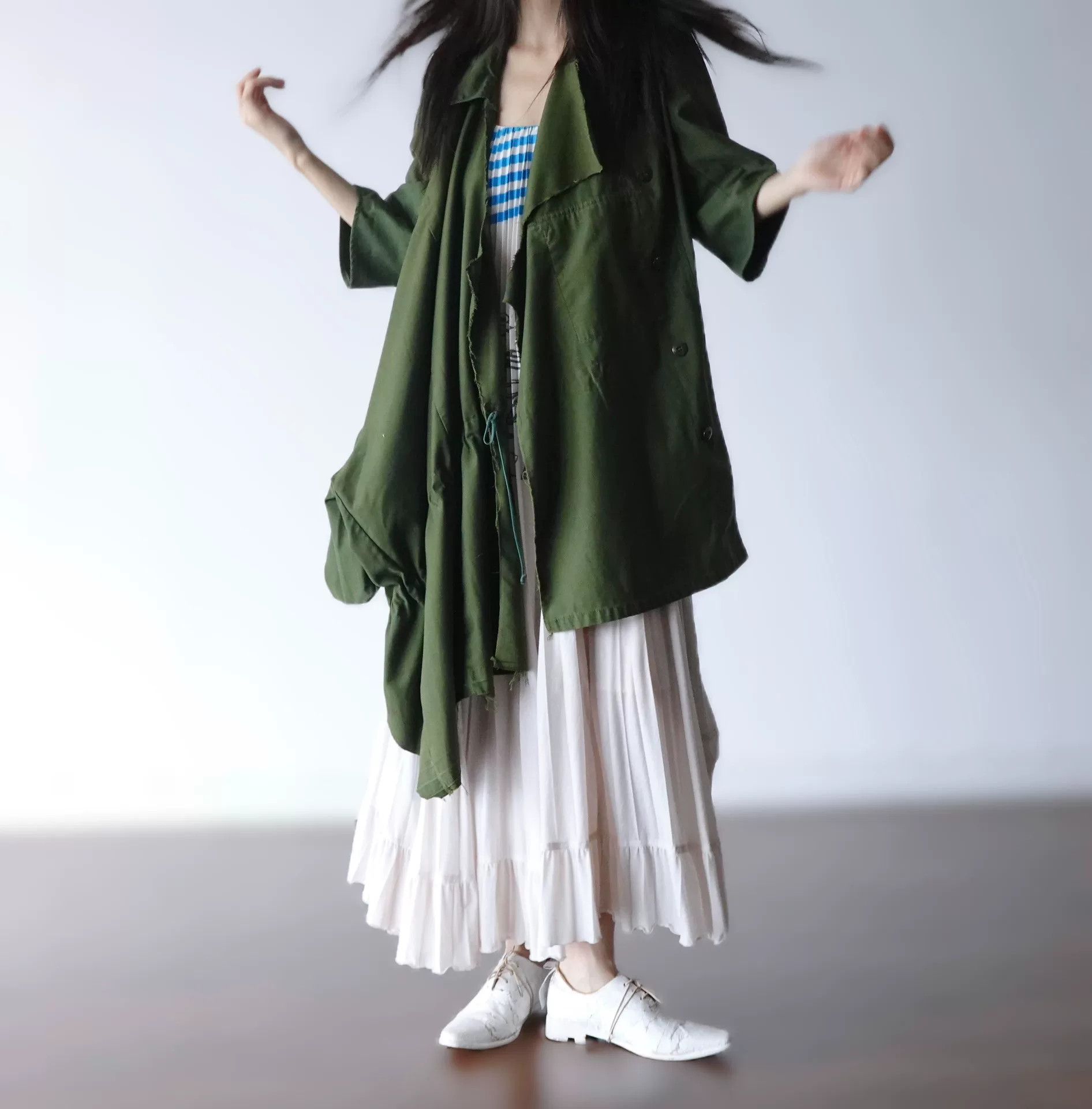 Japanese Brand Deconstructed Military Style Women's Jacket Size M / US 6-8 / IT 42-44 - 7 Thumbnail