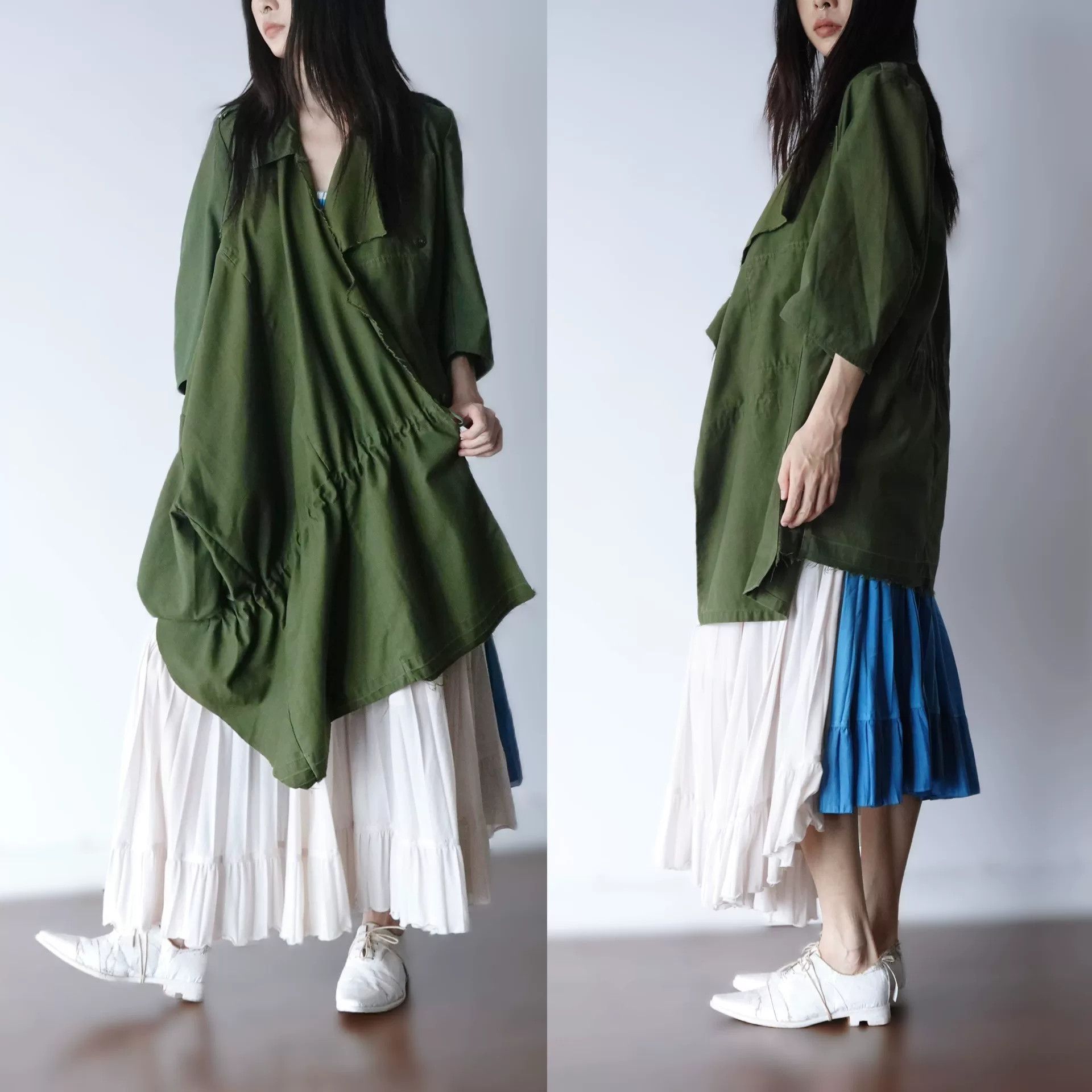 Japanese Brand Deconstructed Military Style Women's Jacket Size M / US 6-8 / IT 42-44 - 8 Thumbnail