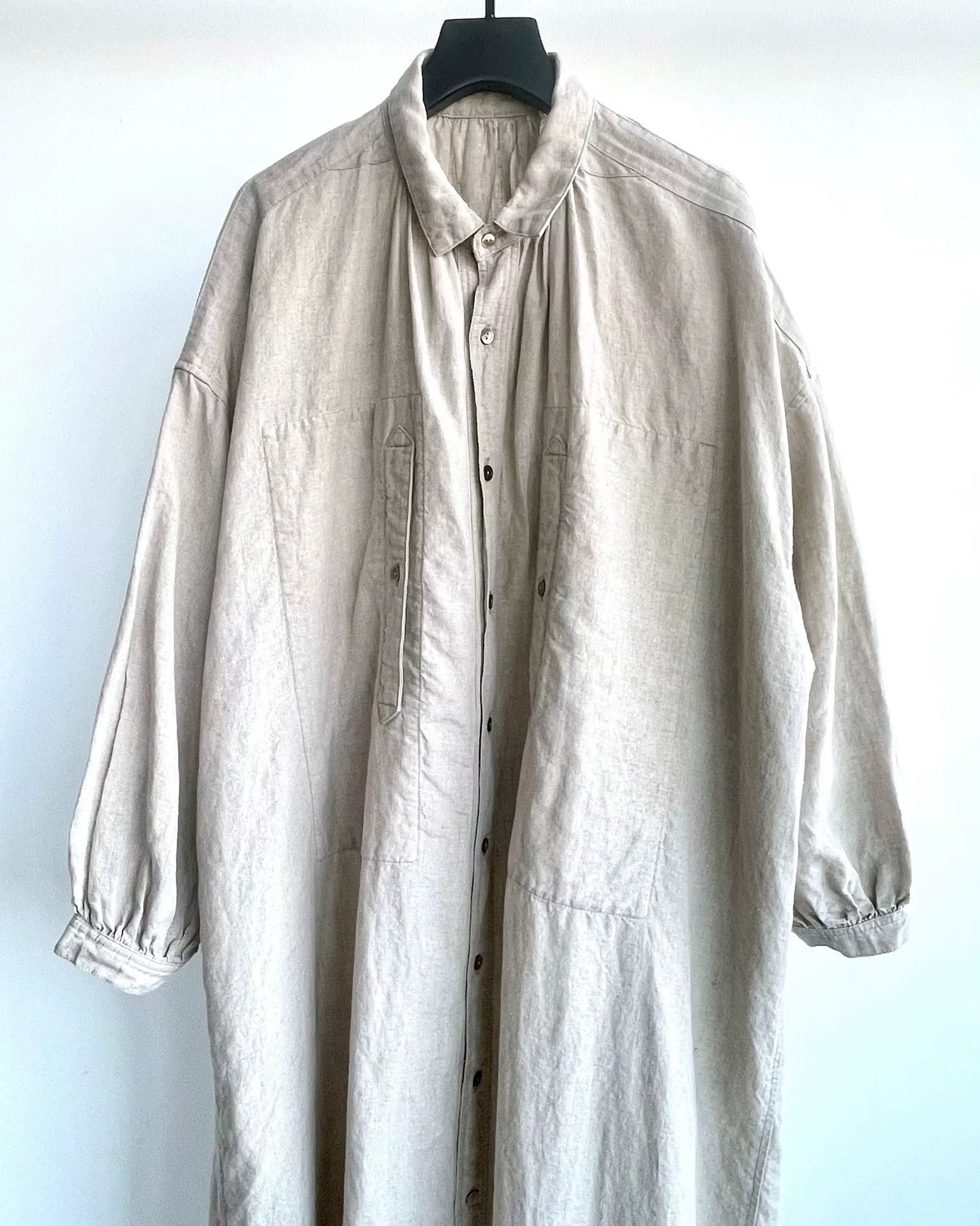 Japanese Brand Lithuanian Linen Long Coat by NestRobe Size M / US 6-8 / IT 42-44 - 3 Thumbnail