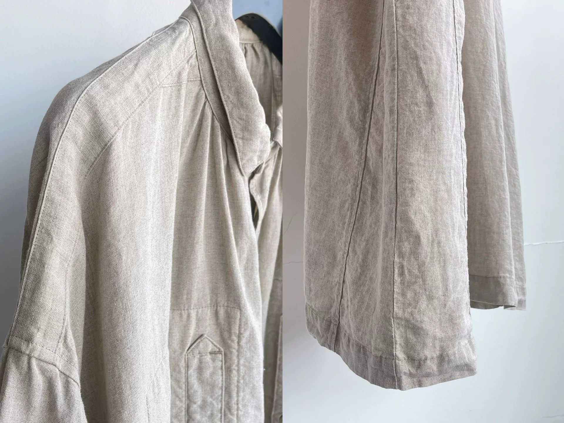 Japanese Brand Lithuanian Linen Long Coat by NestRobe Size M / US 6-8 / IT 42-44 - 4 Thumbnail