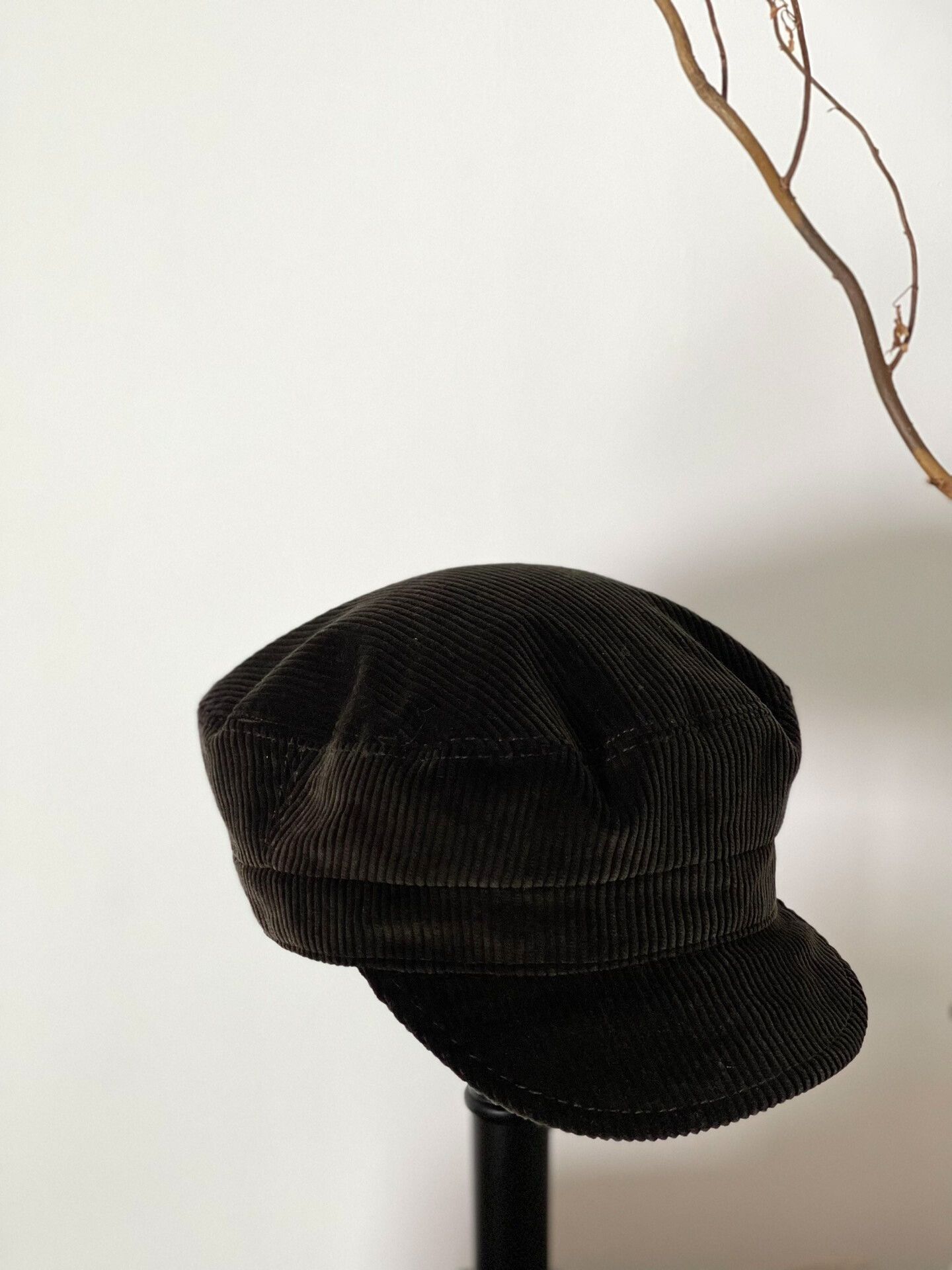 Japanese Brand Heavy Corduroy Baker Boy Hat Size ONE SIZE - 3 Thumbnail