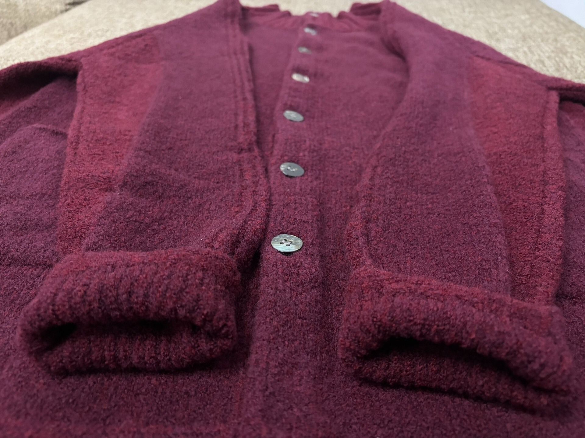 Japanese Brand Plantation Wool Cardigan for Autumn/Winter Size M / US 6-8 / IT 42-44 - 5 Thumbnail