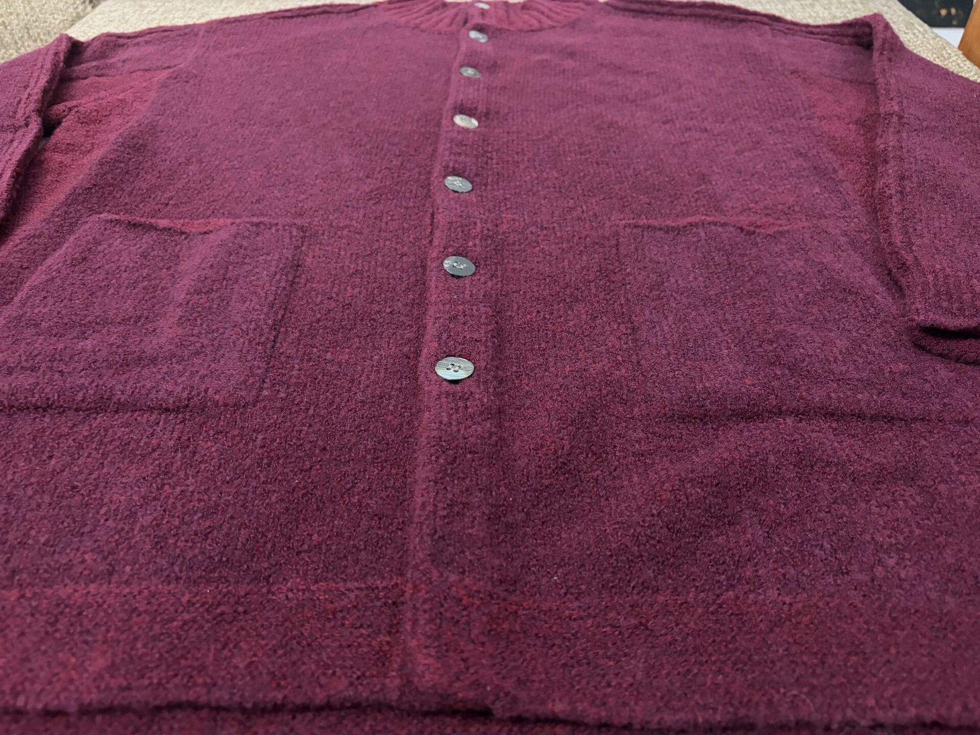 Japanese Brand Plantation Wool Cardigan for Autumn/Winter Size M / US 6-8 / IT 42-44 - 4 Thumbnail