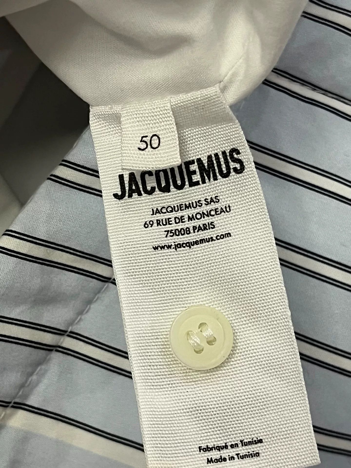 Jacquemus Jacquemus Blue Striped Shirt Jacket Size US M / EU 48-50 / 2 - 7 Thumbnail