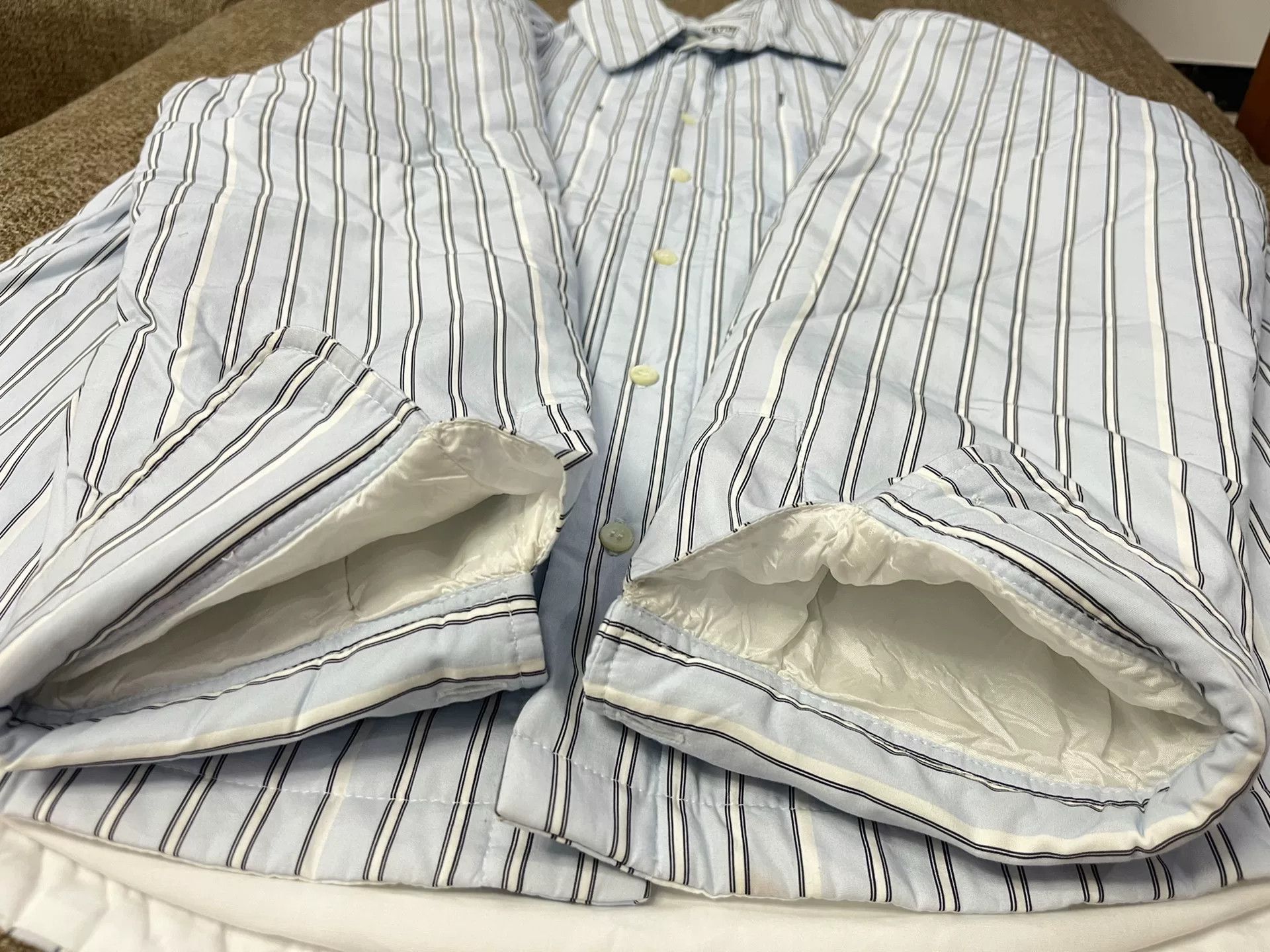 Jacquemus Jacquemus Blue Striped Shirt Jacket Size US M / EU 48-50 / 2 - 4 Thumbnail