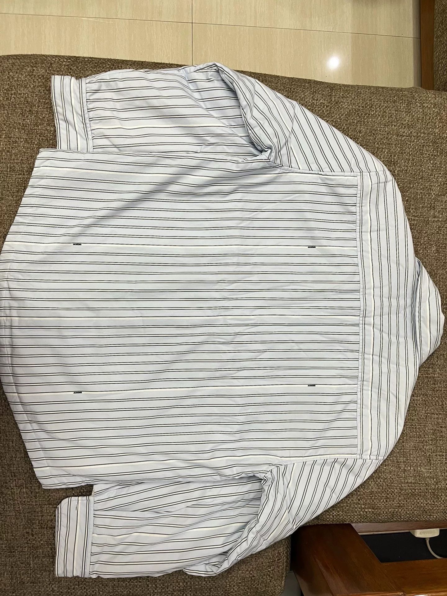 Jacquemus Jacquemus Blue Striped Shirt Jacket Size US M / EU 48-50 / 2 - 2 Thumbnail