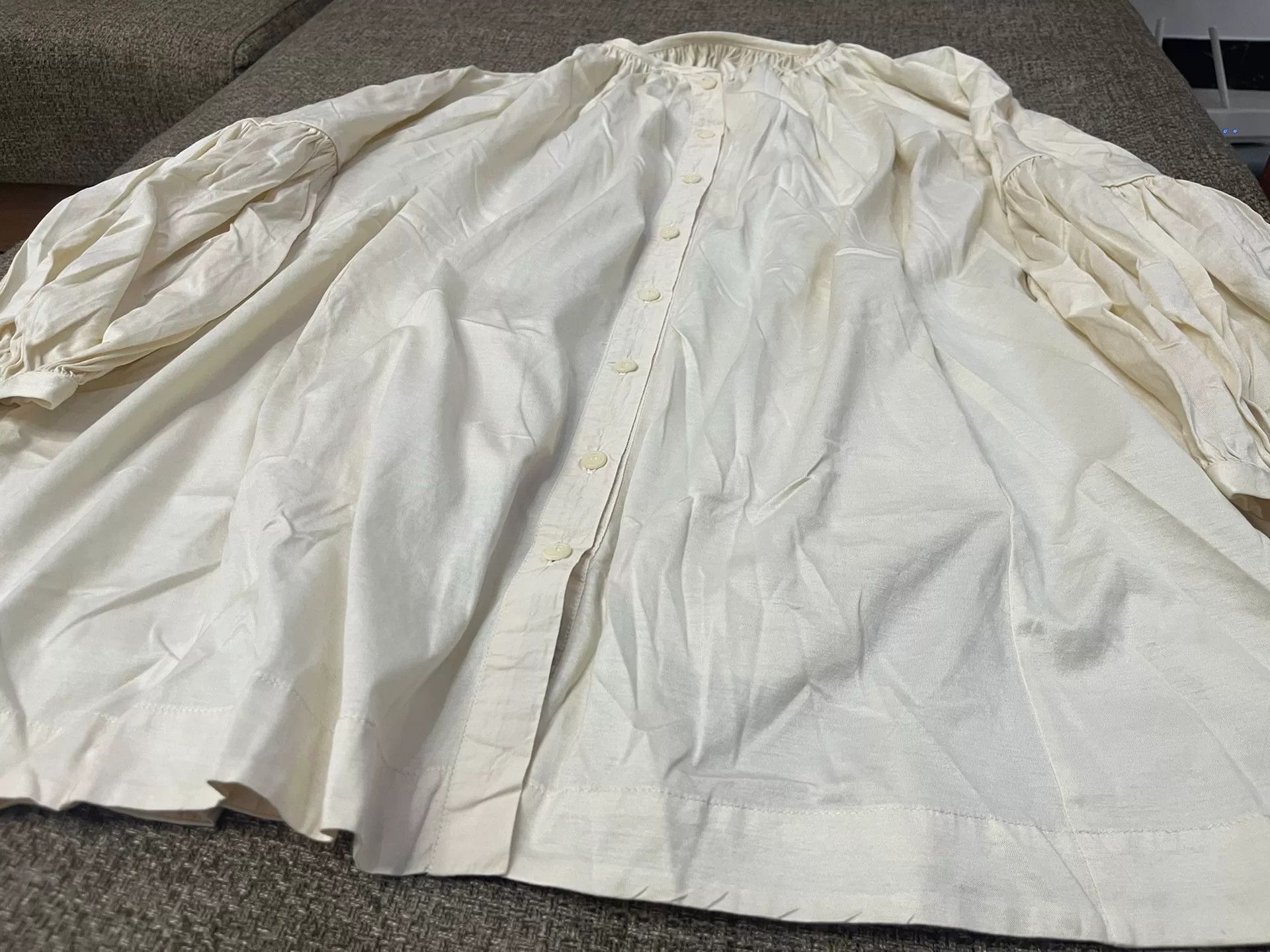 Casey Casey Short Lantern Sleeve Pleated Shirt Size XS / US 0-2 / IT 36-38 - 3 Thumbnail