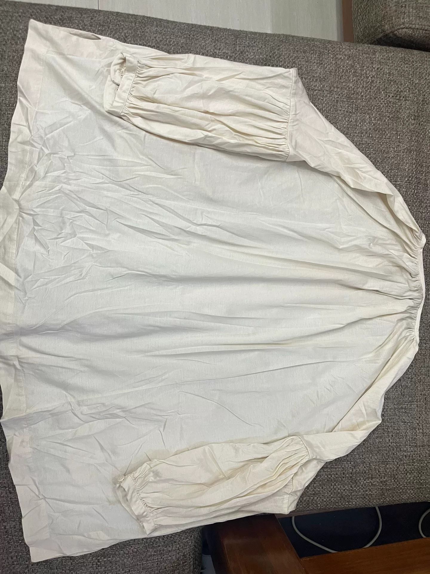 Casey Casey Short Lantern Sleeve Pleated Shirt Size XS / US 0-2 / IT 36-38 - 2 Thumbnail
