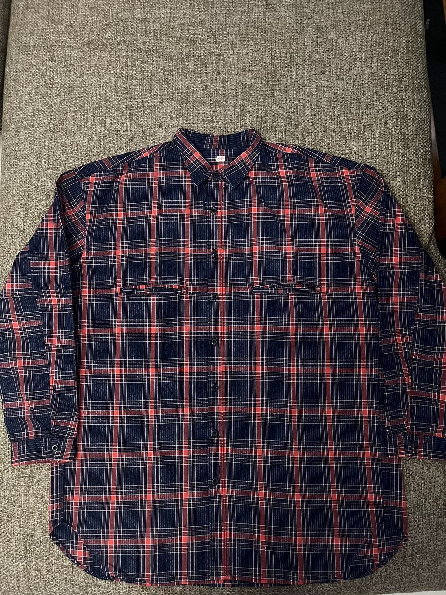 Japanese Brand Loose Checkered Long Shirt Size US M / EU 48-50 / 2 - 2 Thumbnail