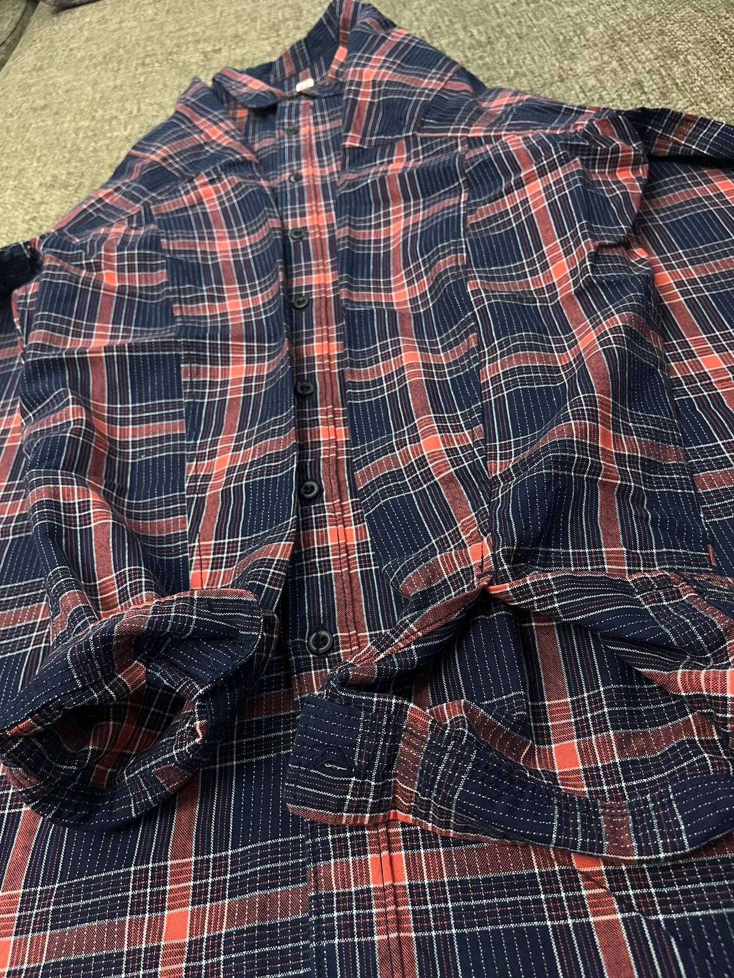 Japanese Brand Loose Checkered Long Shirt Size US M / EU 48-50 / 2 - 6 Thumbnail