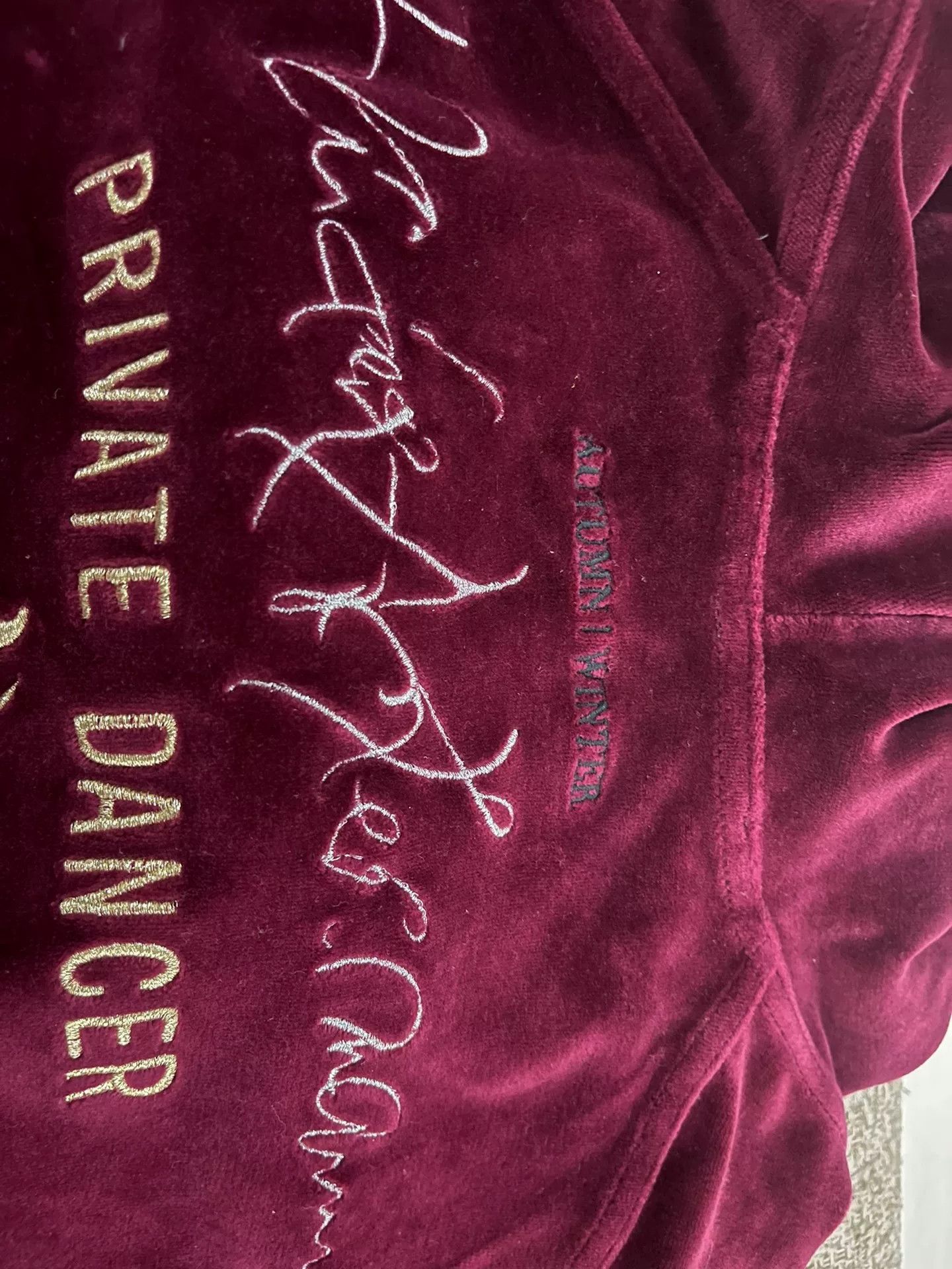 Haider Ackermann Haider Ackermann Red Velvet Hoodie Size XL / US 12-14 / IT 48-50 - 4 Thumbnail
