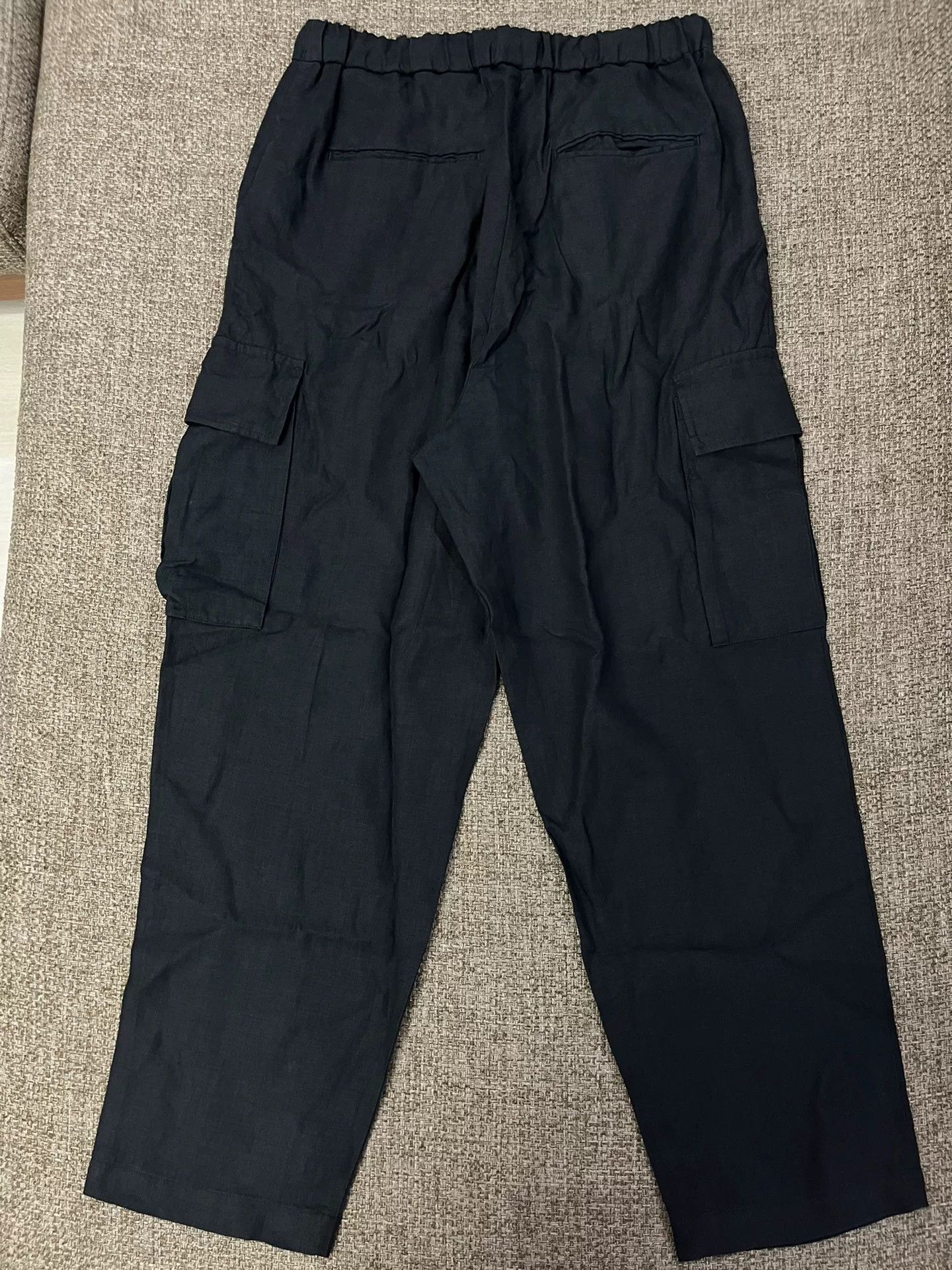 Japanese Brand Wirrow Linen Pleated Cargo Pants Size US 28 / EU 44 - 3 Thumbnail