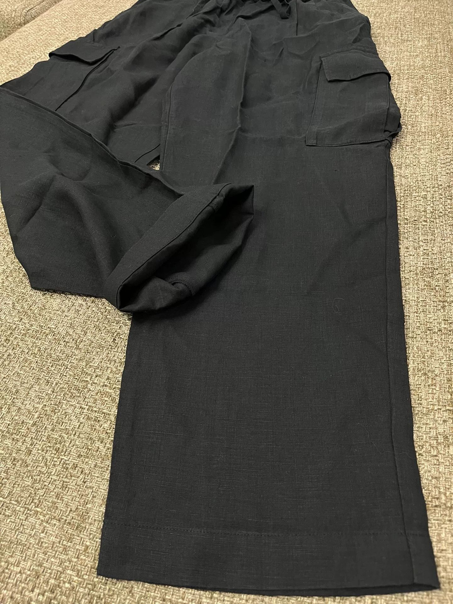 Japanese Brand Wirrow Linen Pleated Cargo Pants Size US 28 / EU 44 - 4 Thumbnail