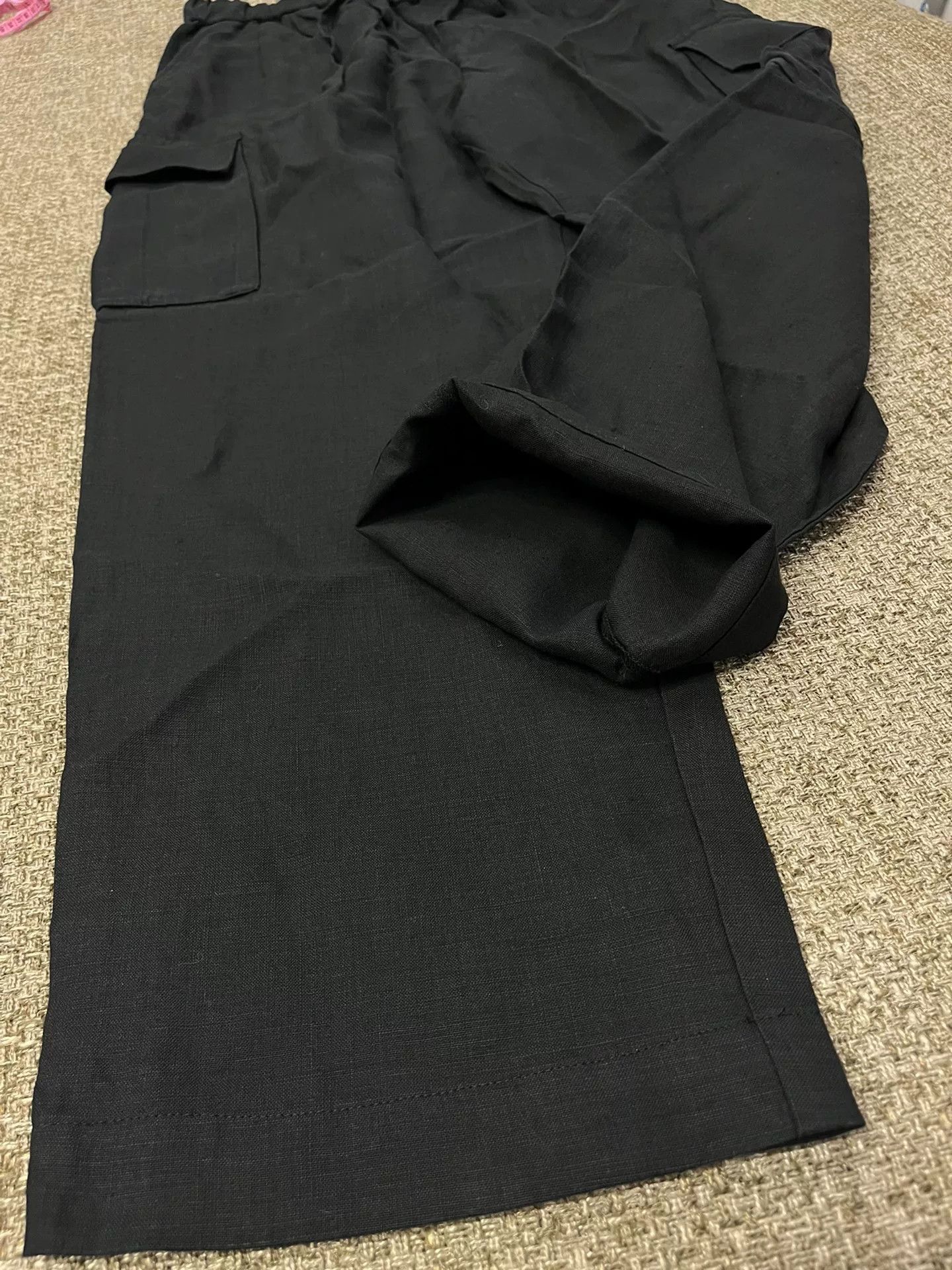 Japanese Brand Wirrow Linen Pleated Cargo Pants Size US 28 / EU 44 - 5 Thumbnail
