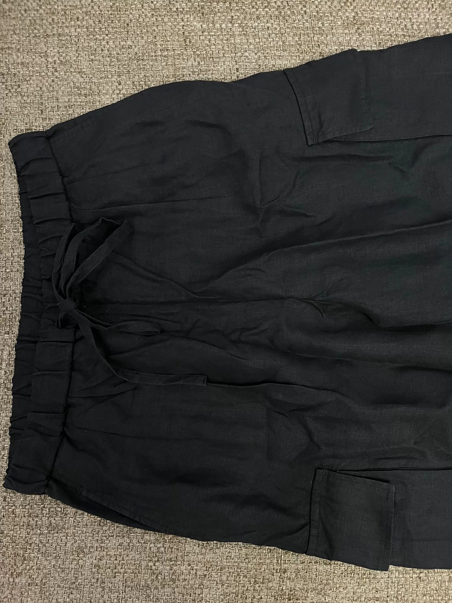 Japanese Brand Wirrow Linen Pleated Cargo Pants Size US 28 / EU 44 - 6 Thumbnail