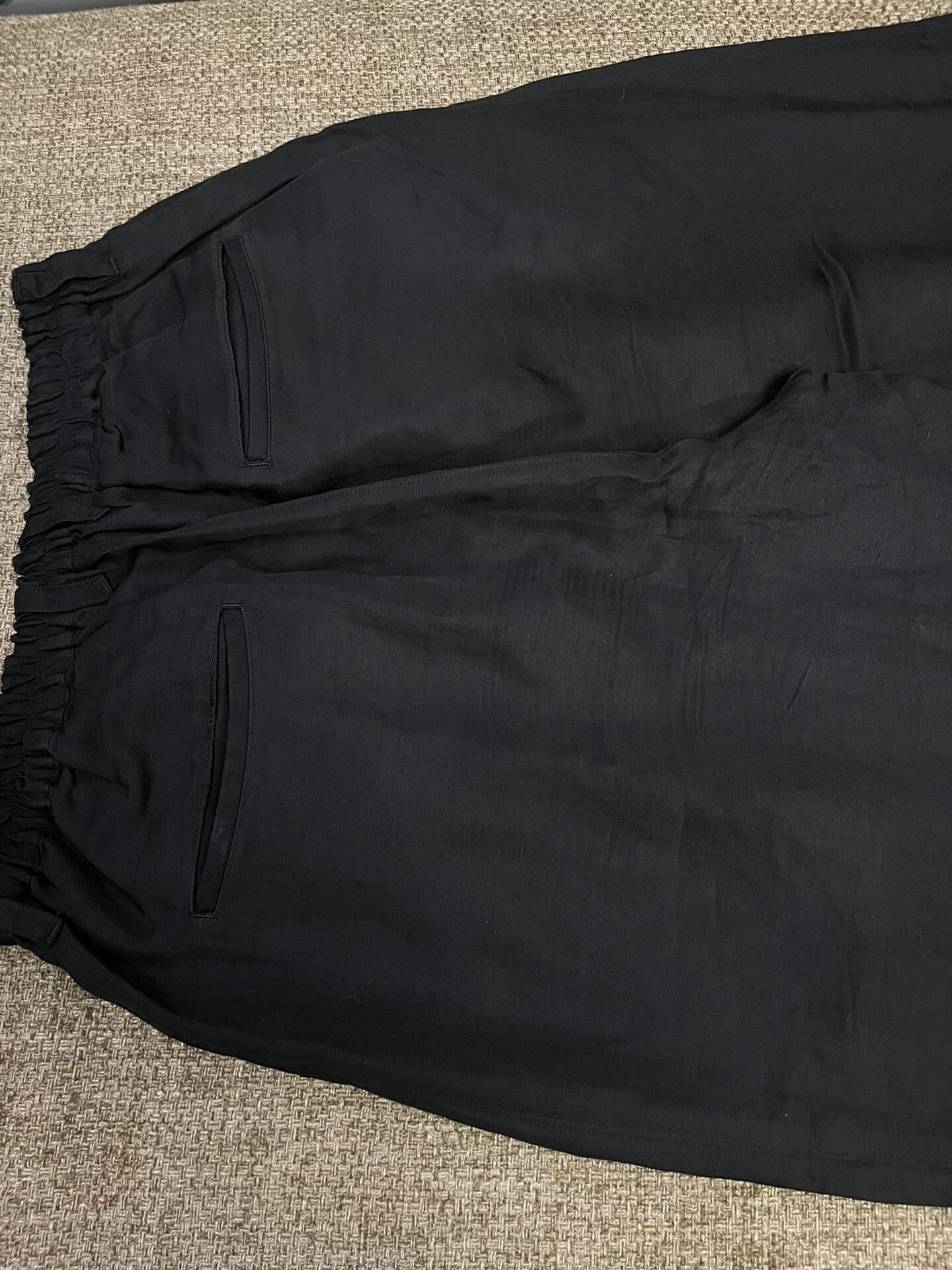 Stein Lightweight Black Twill Wide Easy Pants Size US 30 / EU 46 - 6 Thumbnail