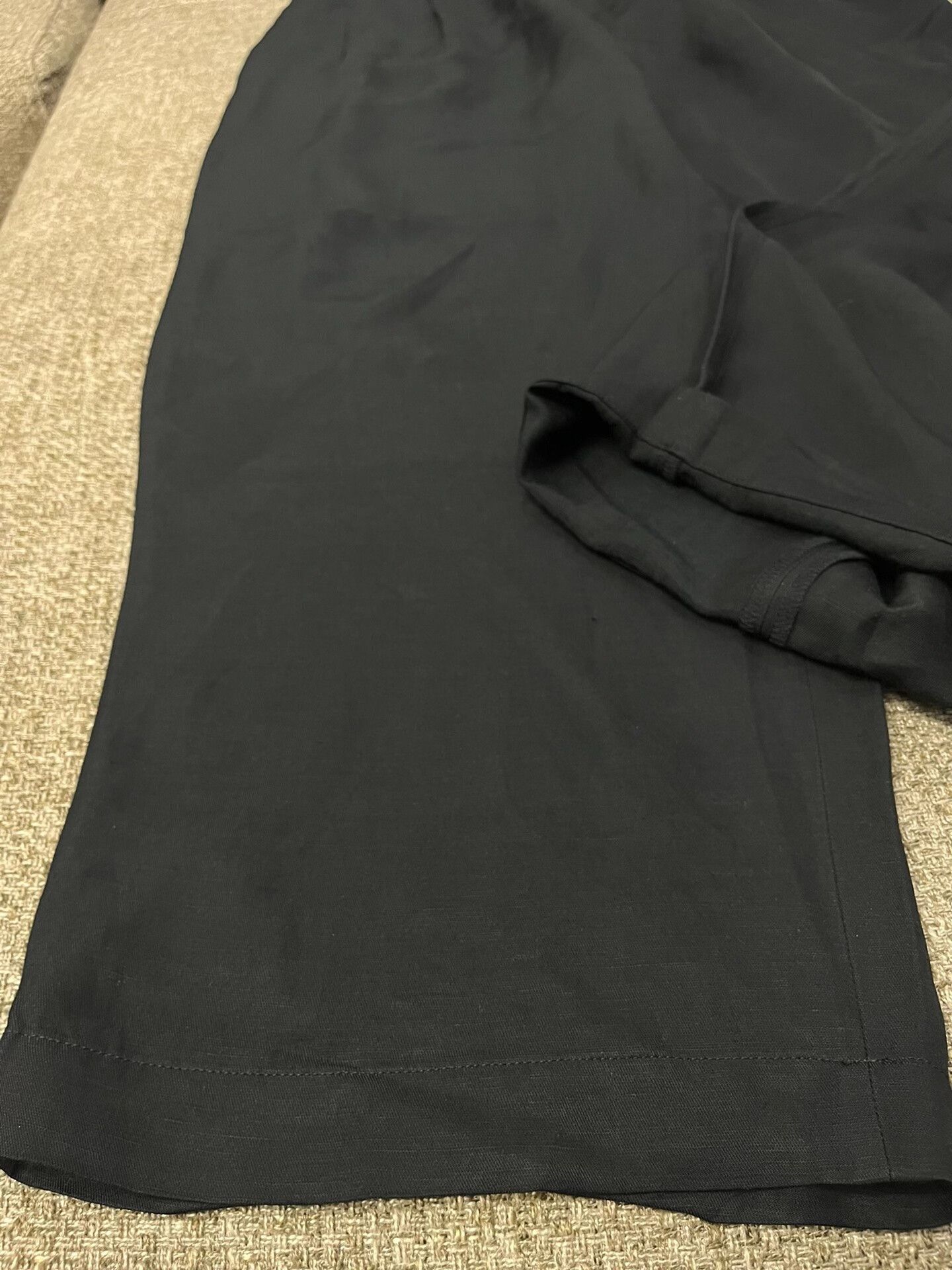 Stein Lightweight Black Twill Wide Easy Pants Size US 30 / EU 46 - 4 Thumbnail